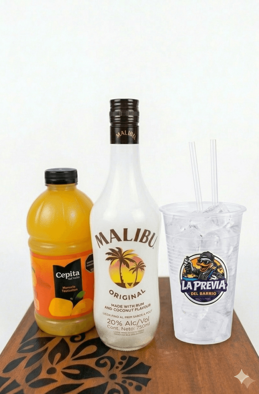 Malibú + jugo cepita
