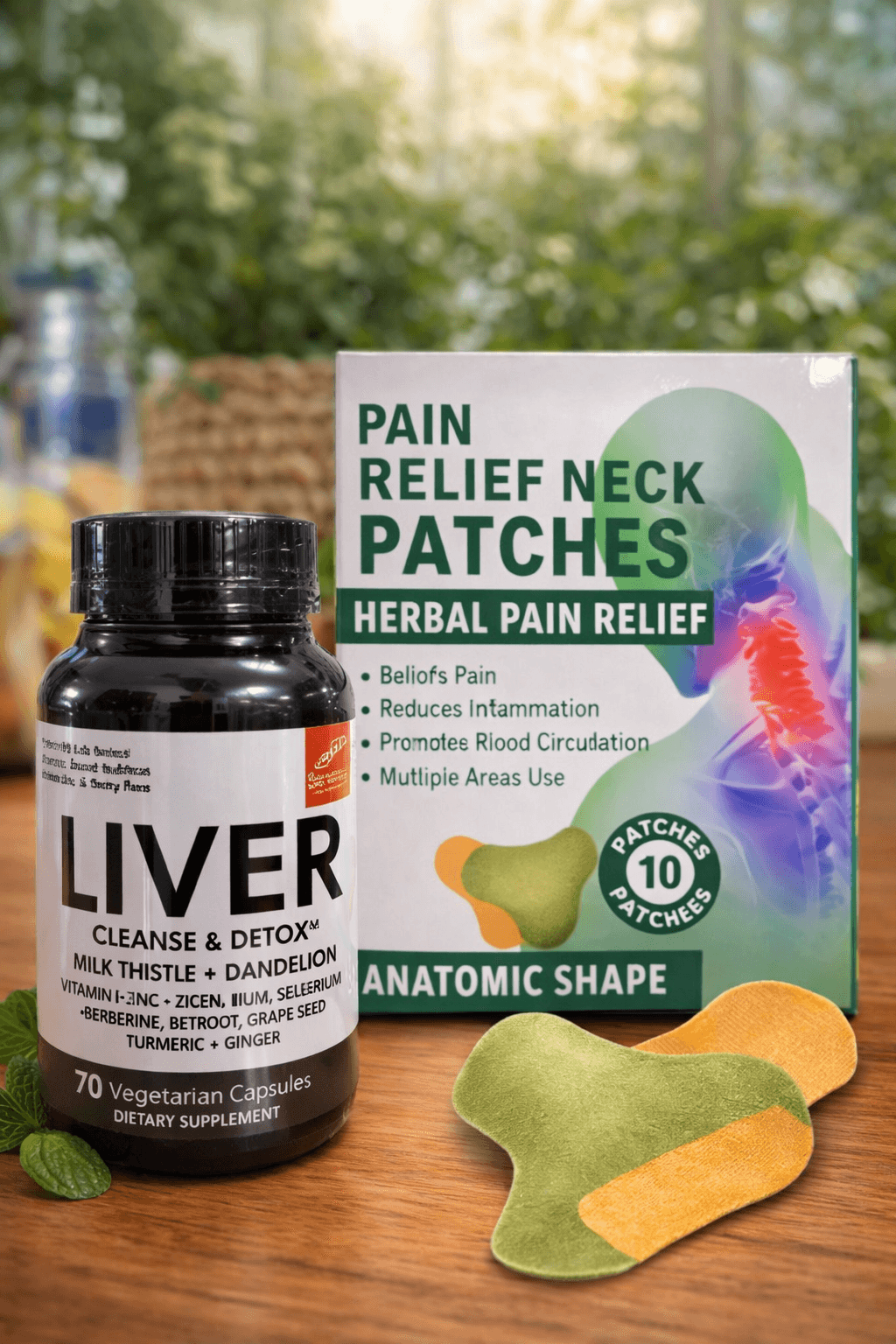 Liver Cleanse & Detox + Parche Analgésico – Bienestar Completo