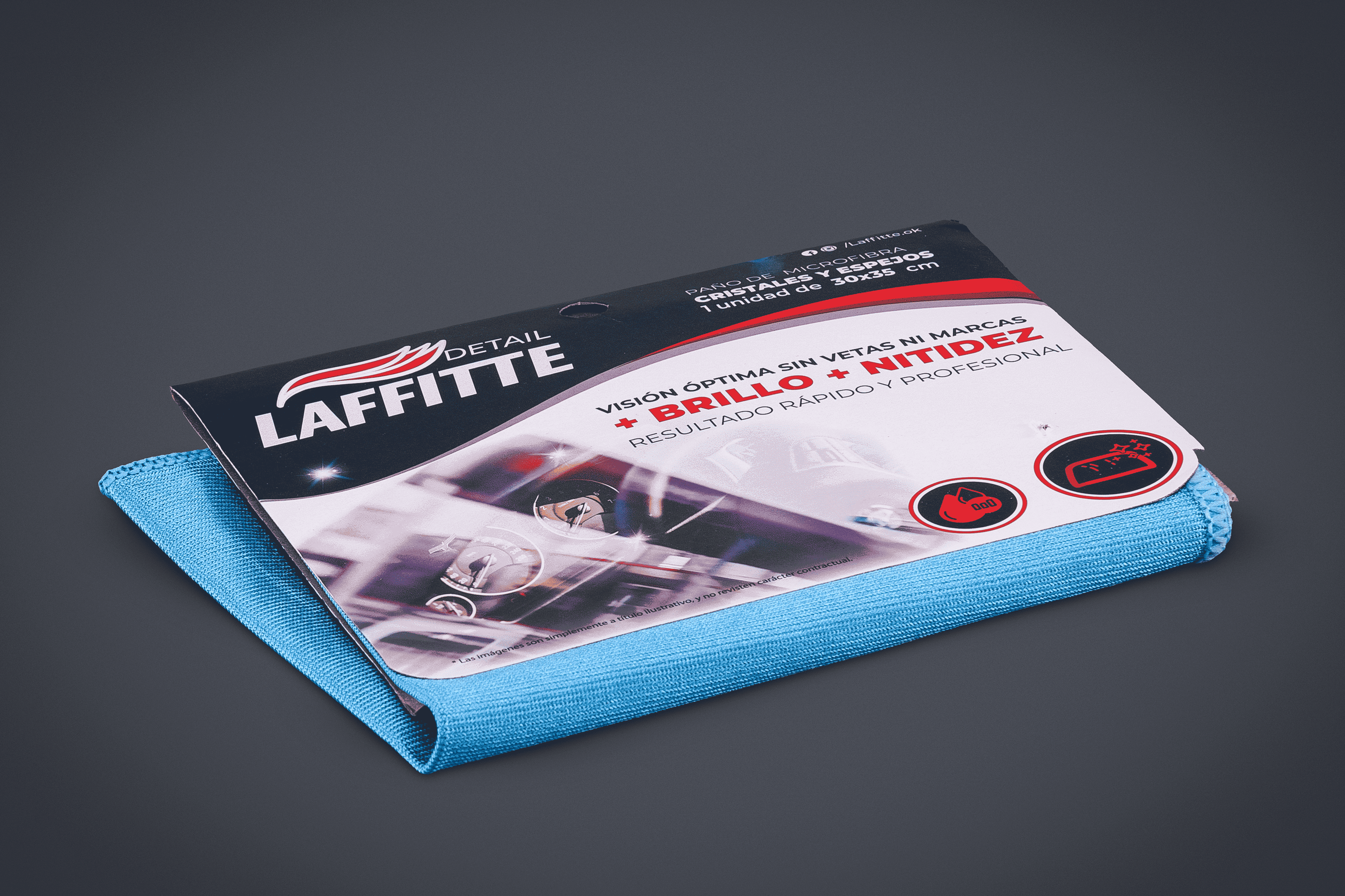  MICROFIBRA CRISTALES AZUL 30X35CM LAFFITTE