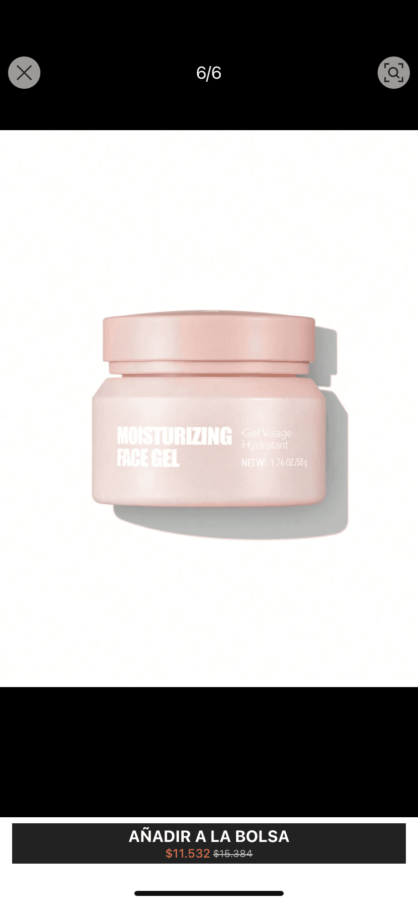 Gel facial hidratante 