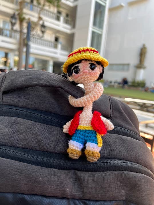 Llavero Luffy cuelludo