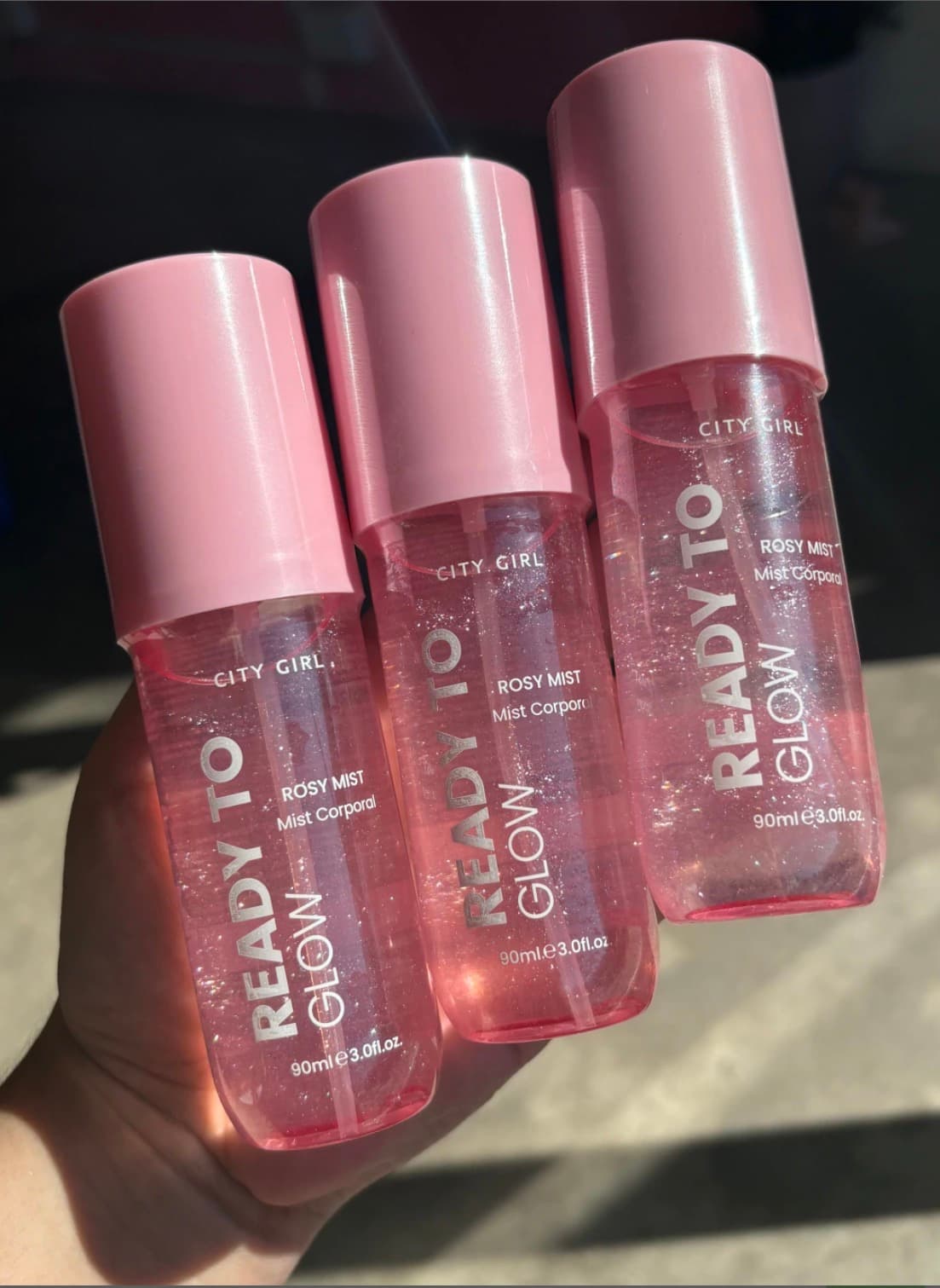 Body Mist Con Glitter - City Girl - Rosy Mist