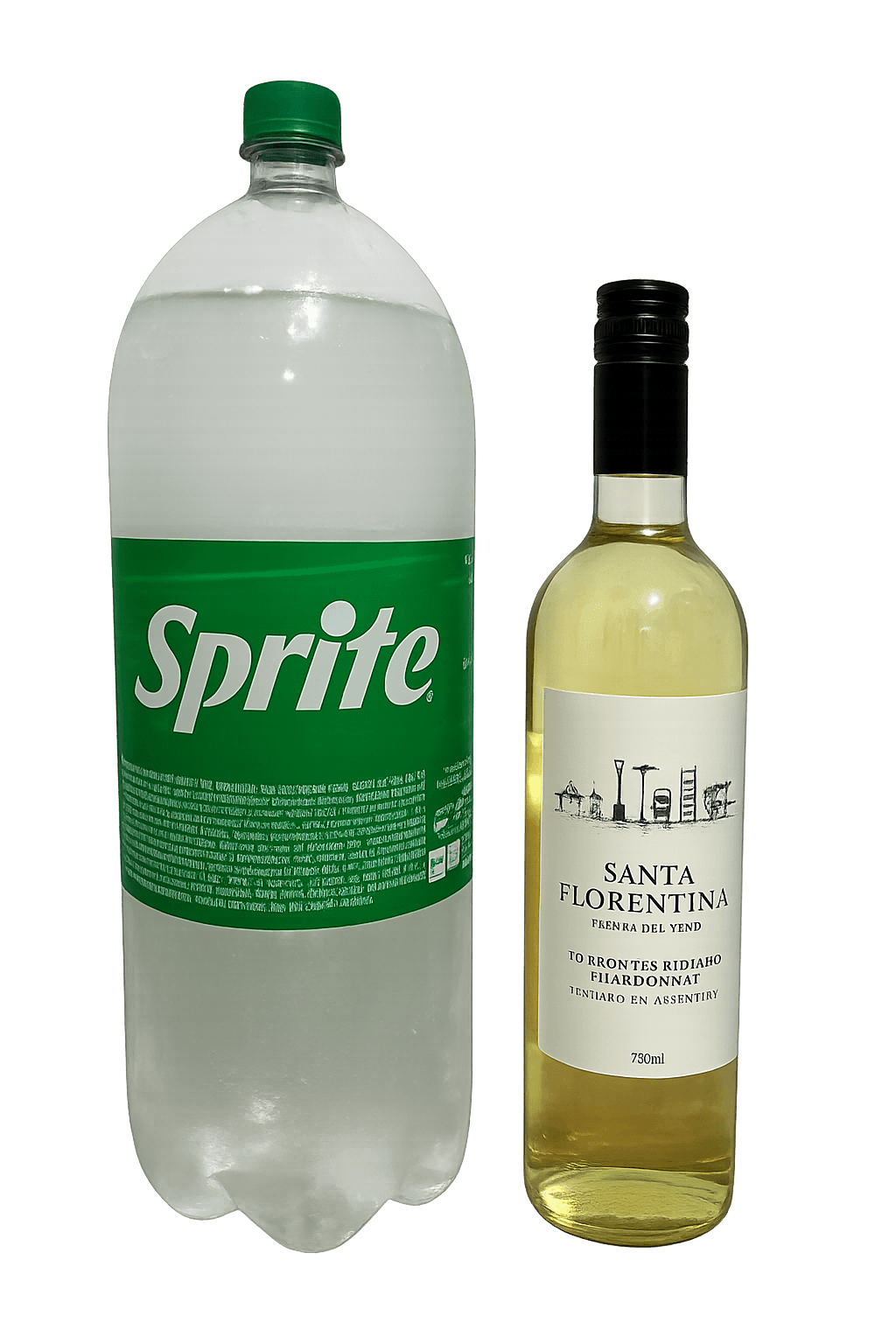 Combo de sprite 3L +  vino blanco santa florentina 