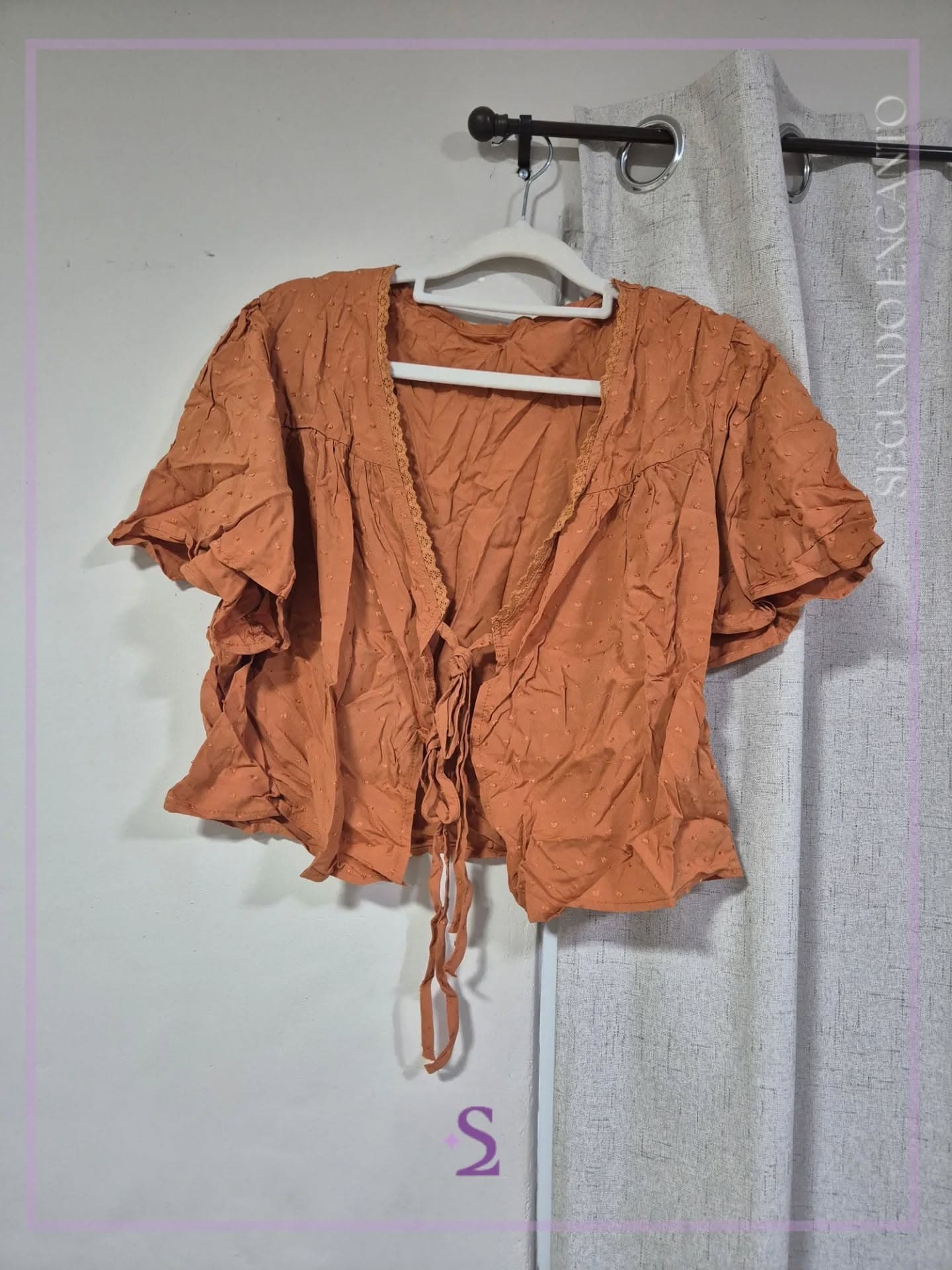 Blusa con nudos delanteros XL