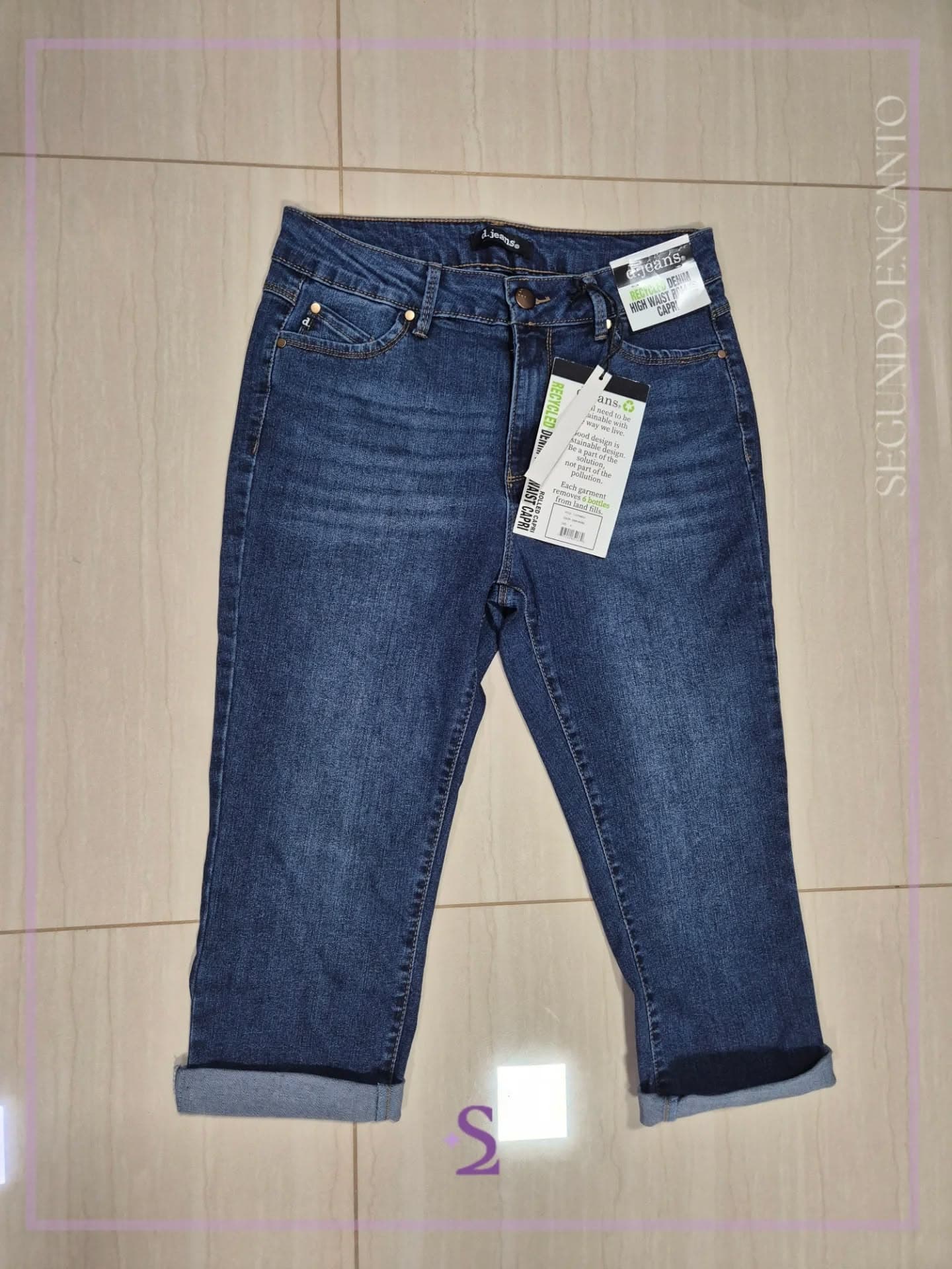 Capri High waist rolled talla 6 M