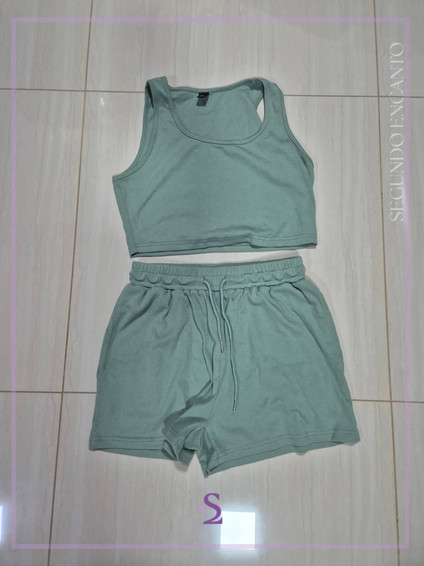 Conjunto pijama verde M