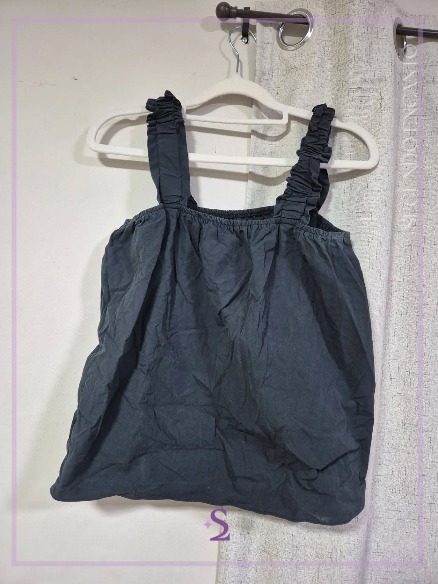 Blusa con mangas fruncidas L