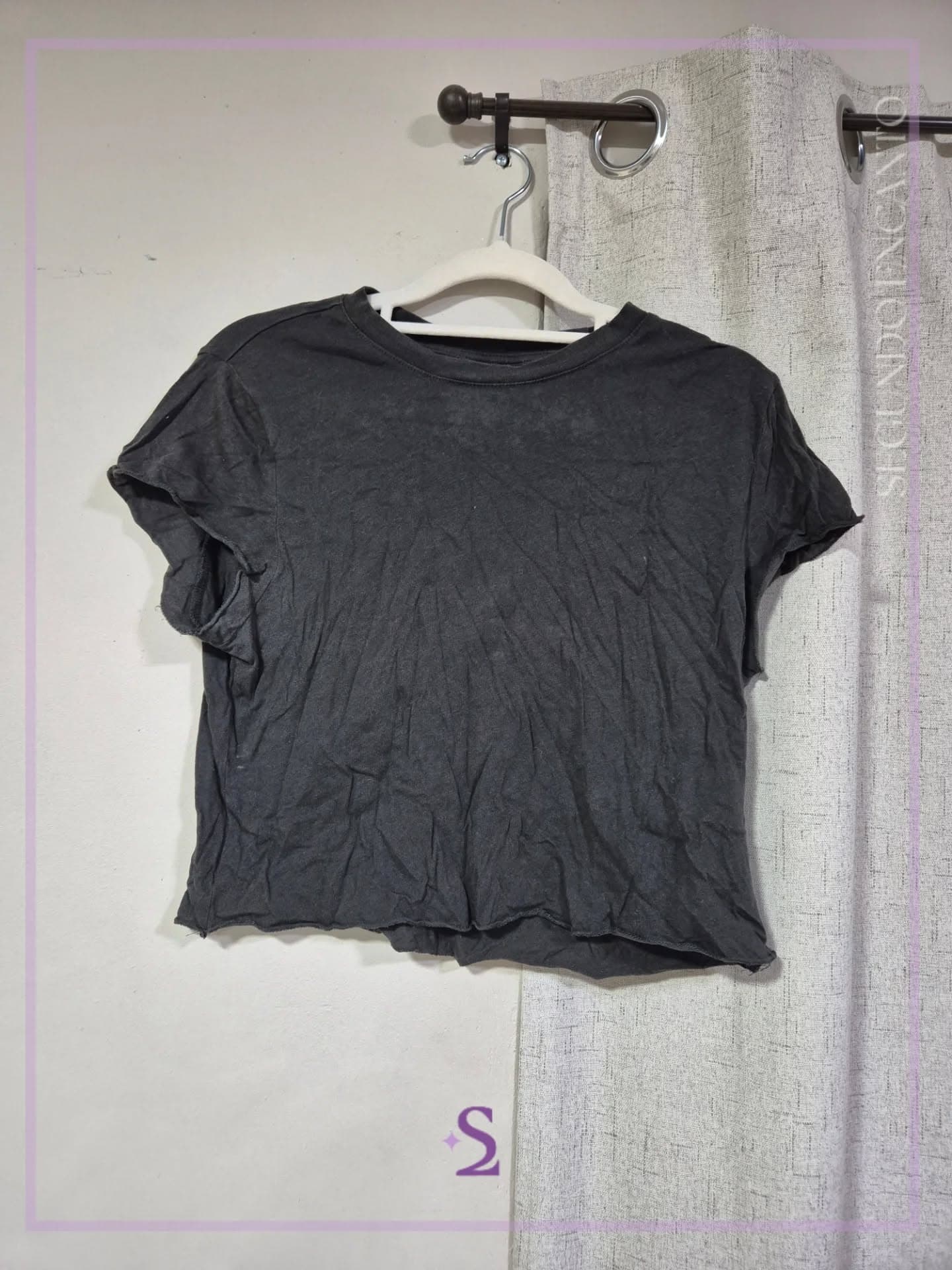 Crop top color gris oscuro M