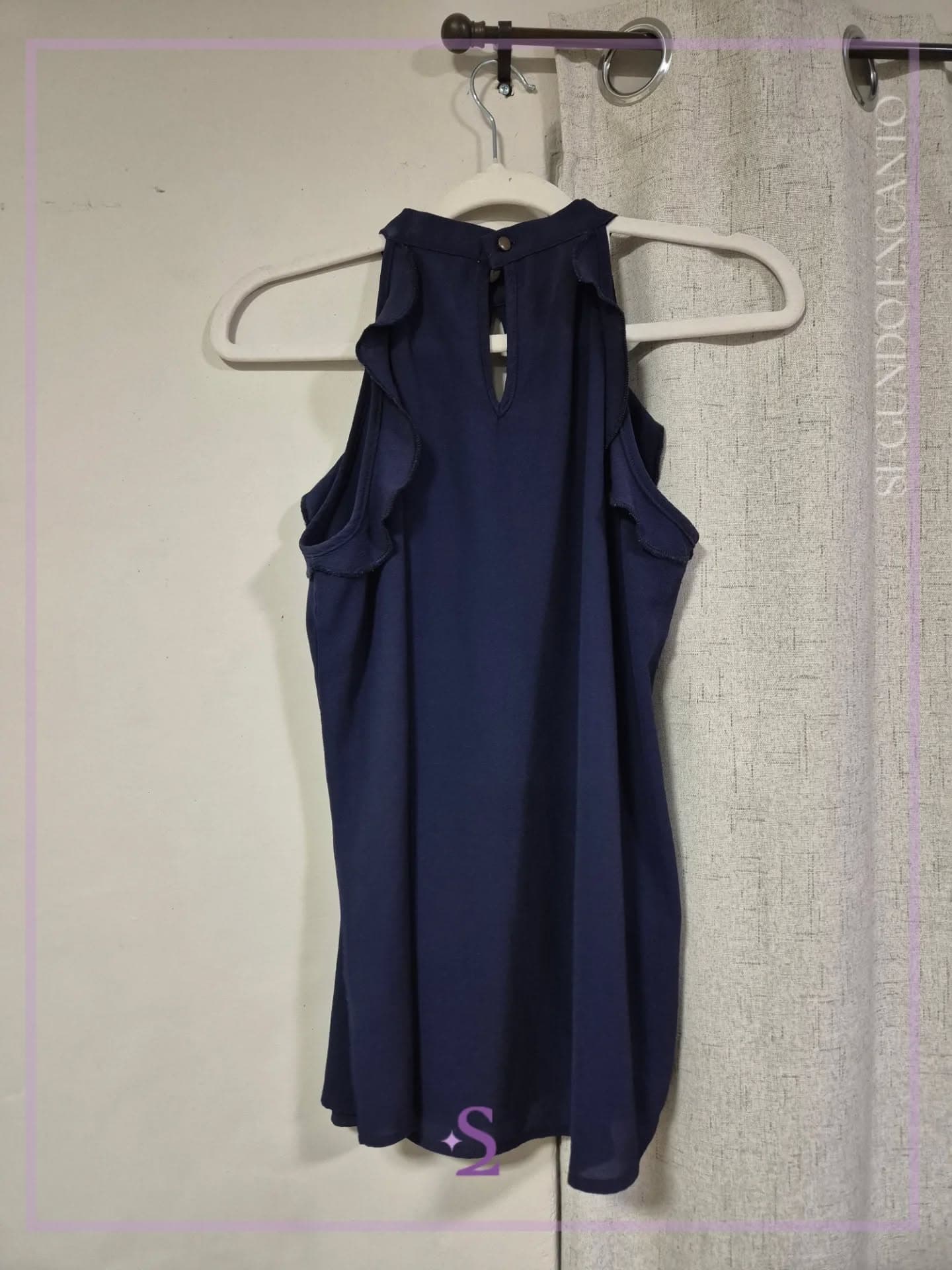 Blusa azul cuello alter S/M