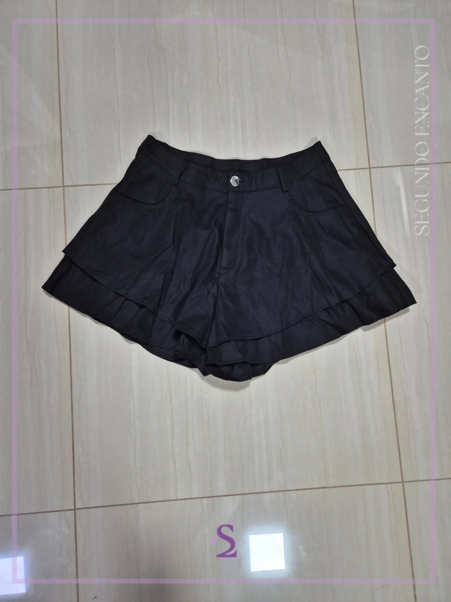Faldashort color negro para fiesta L/M