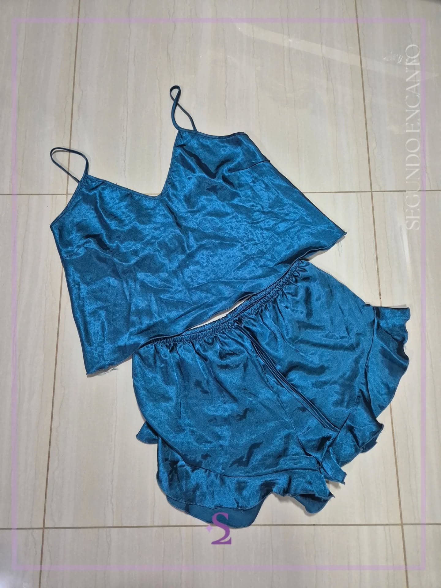 Conjunto pijama azul L