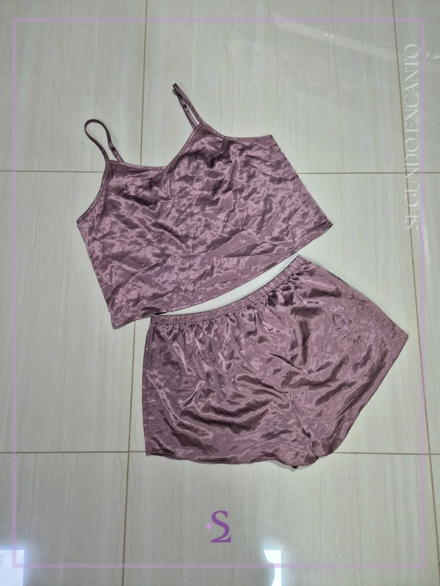 Conjunto pijama rosado L