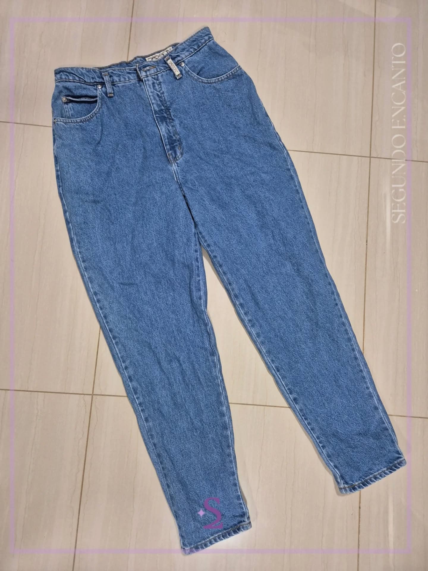 Mom jeans azul L