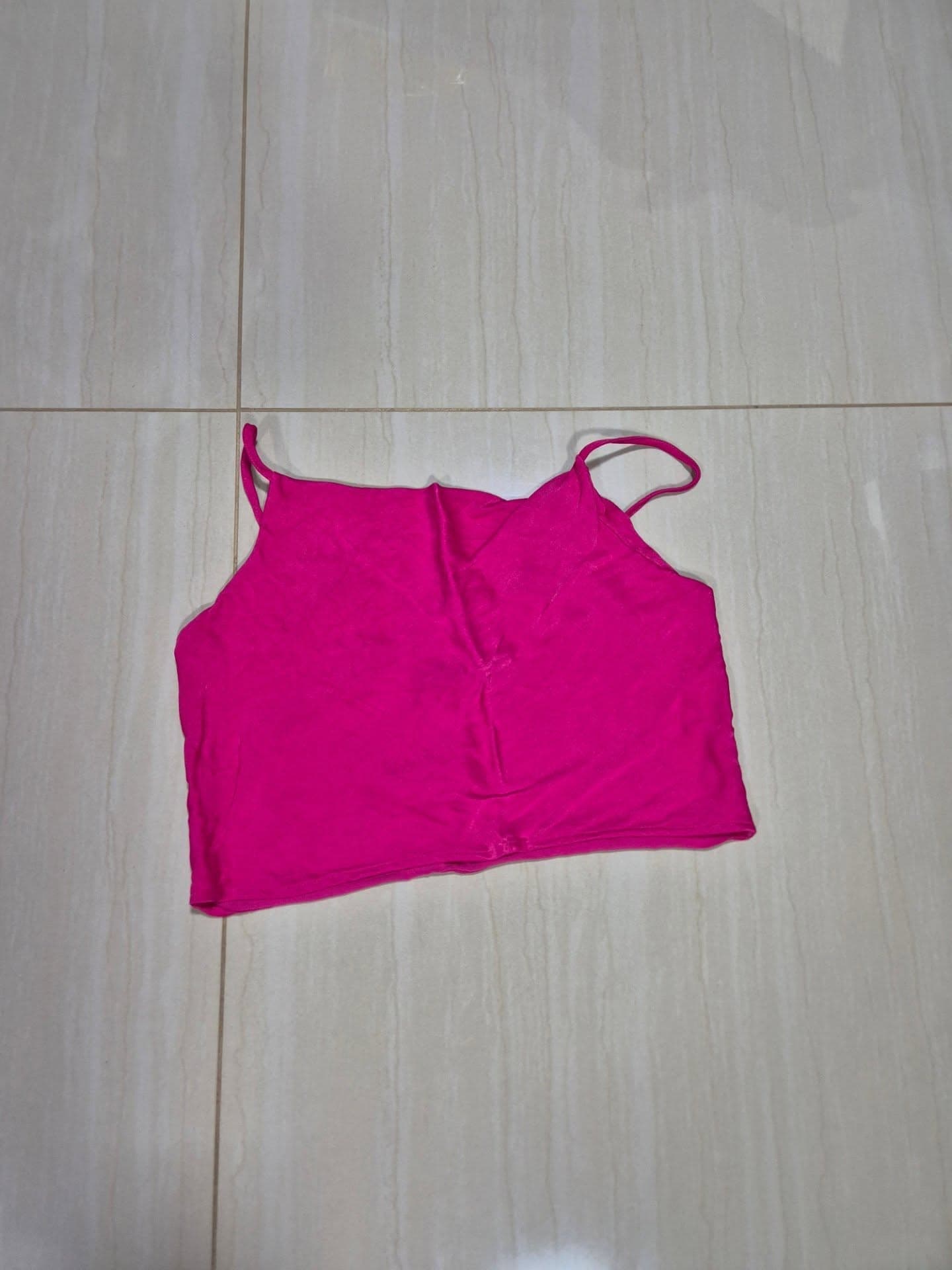 Crop top rosado S