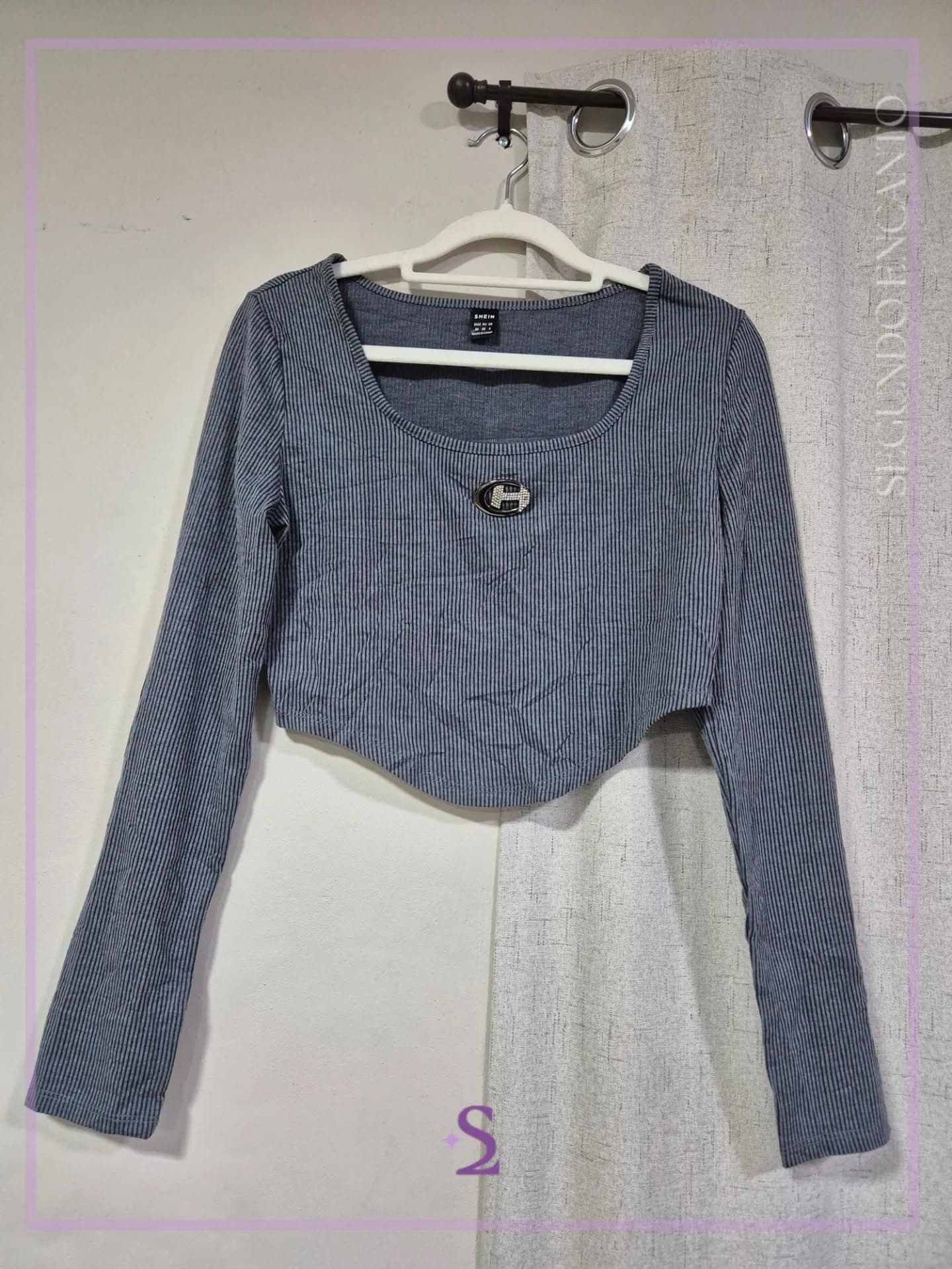 Blusa crop manga larga inspiracion diesel M