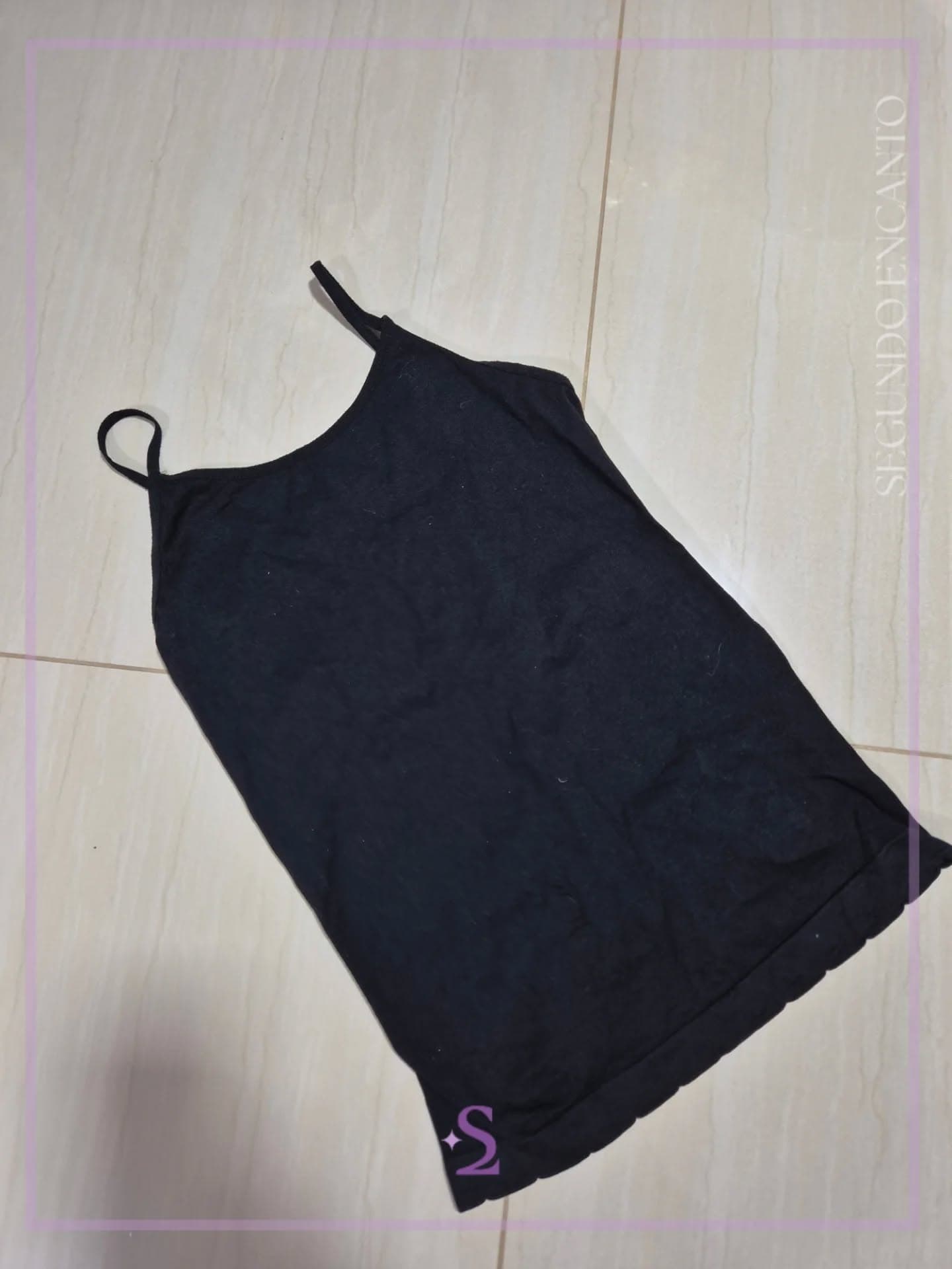 Camiseta basica color negro S M