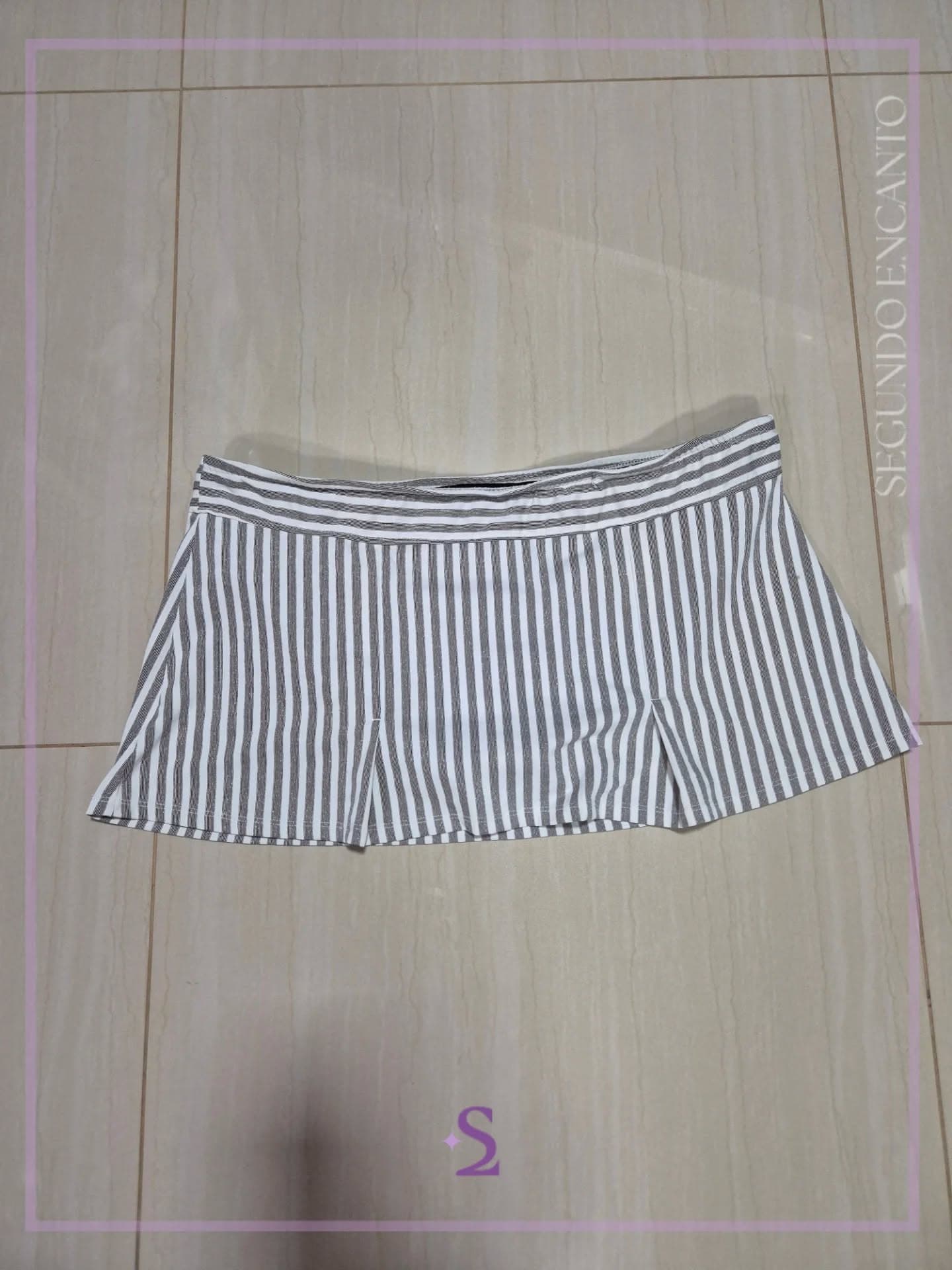 Falda licra a rayas XL