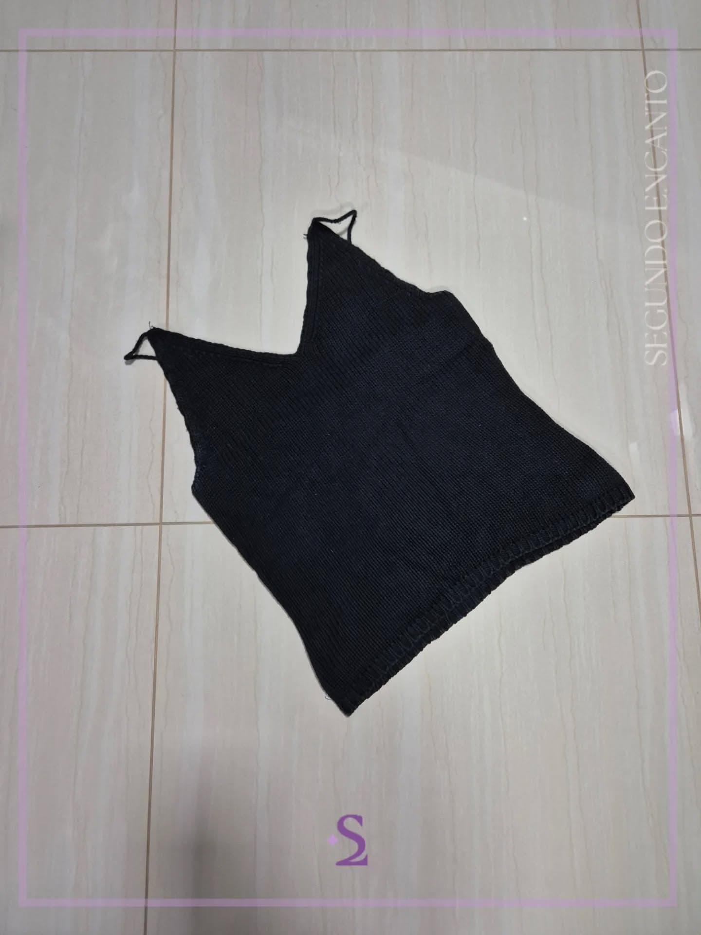 Top negro tejido M