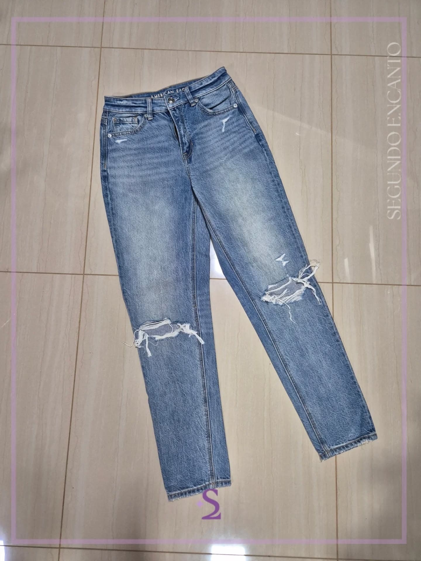Mom jean XS S American Eagle como nuevo