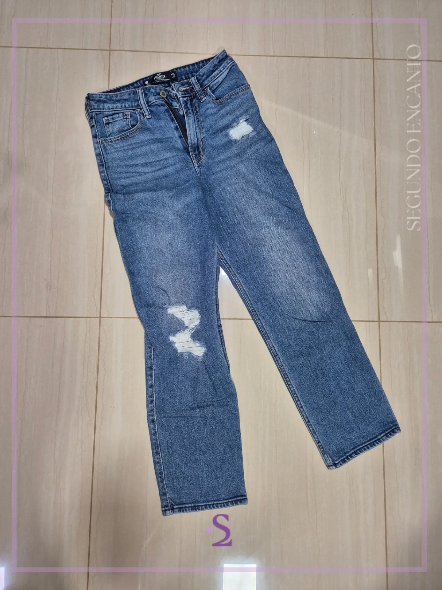 Jeans rectos como nuevos Hollister XS S