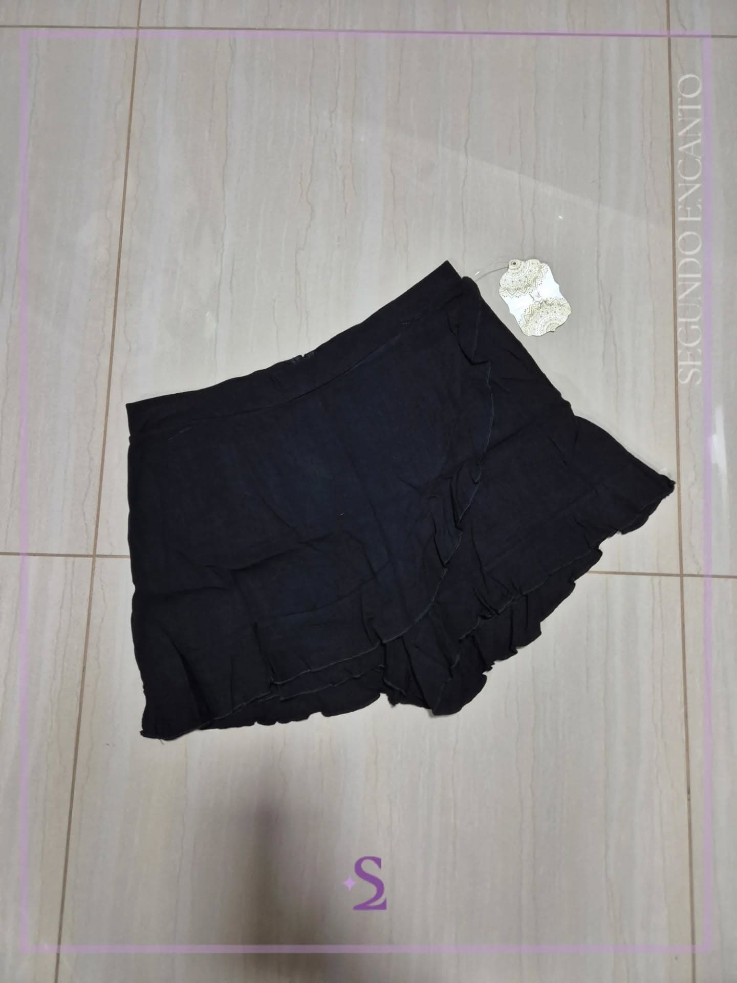 Faldashort M color negro nuevo