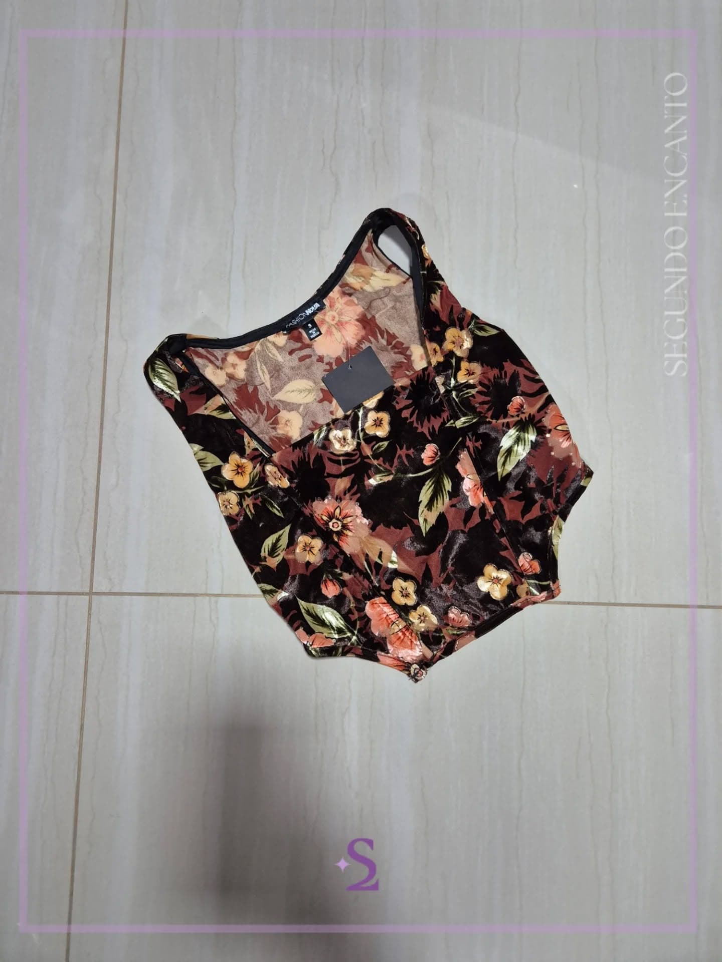 Crop top tipo corset S