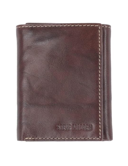 Steve Madden Billetera Triple RFID para Hombre con Ventana de Identificación