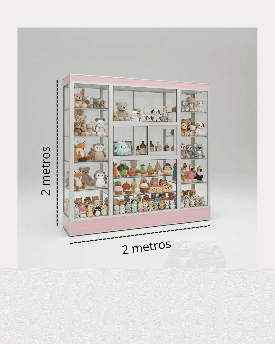 Vitrina aparador con ventana 2m.x2m.x40cm sku 487