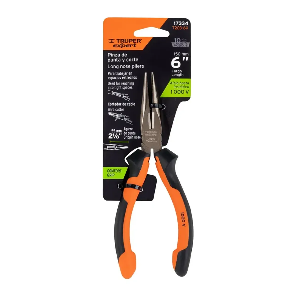 Alicate De Pinza Y Corte 6 Pulgadas 1000v Truper