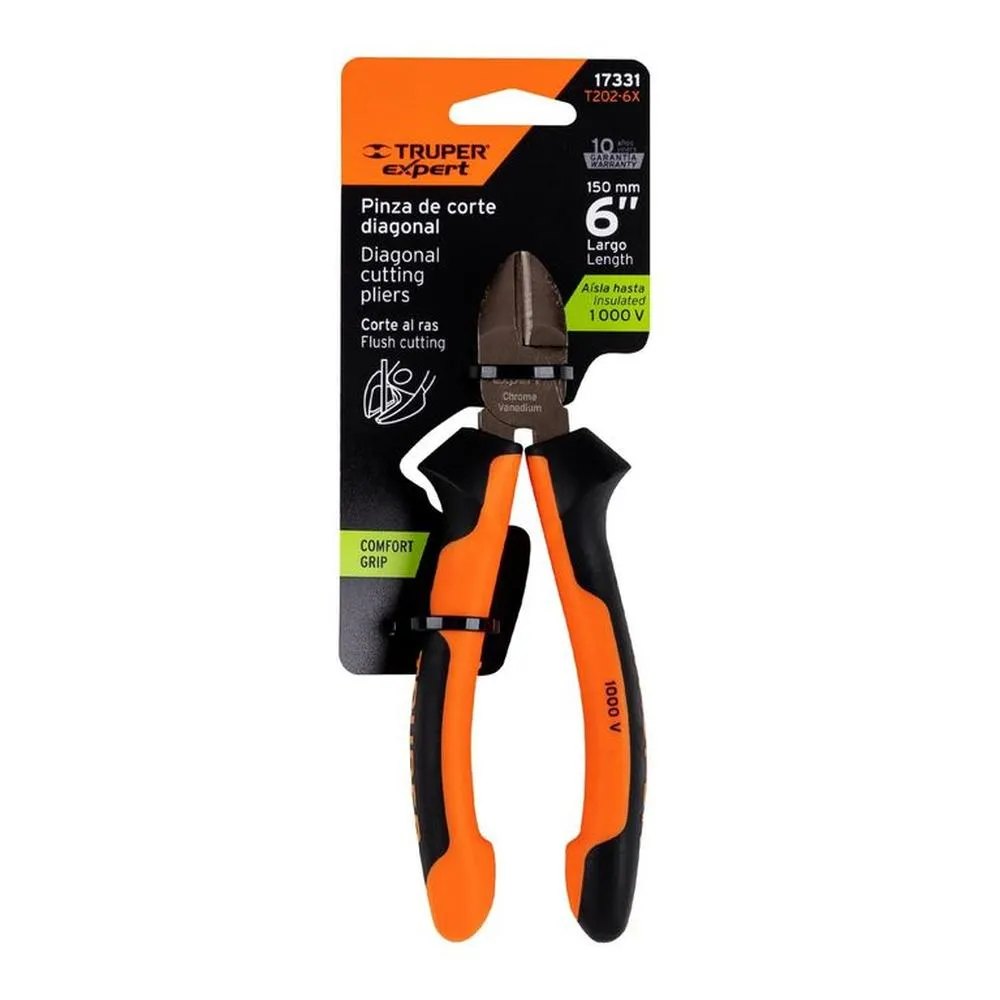Alicate Corte Diagonal 6 pulgadas 1000V Truper