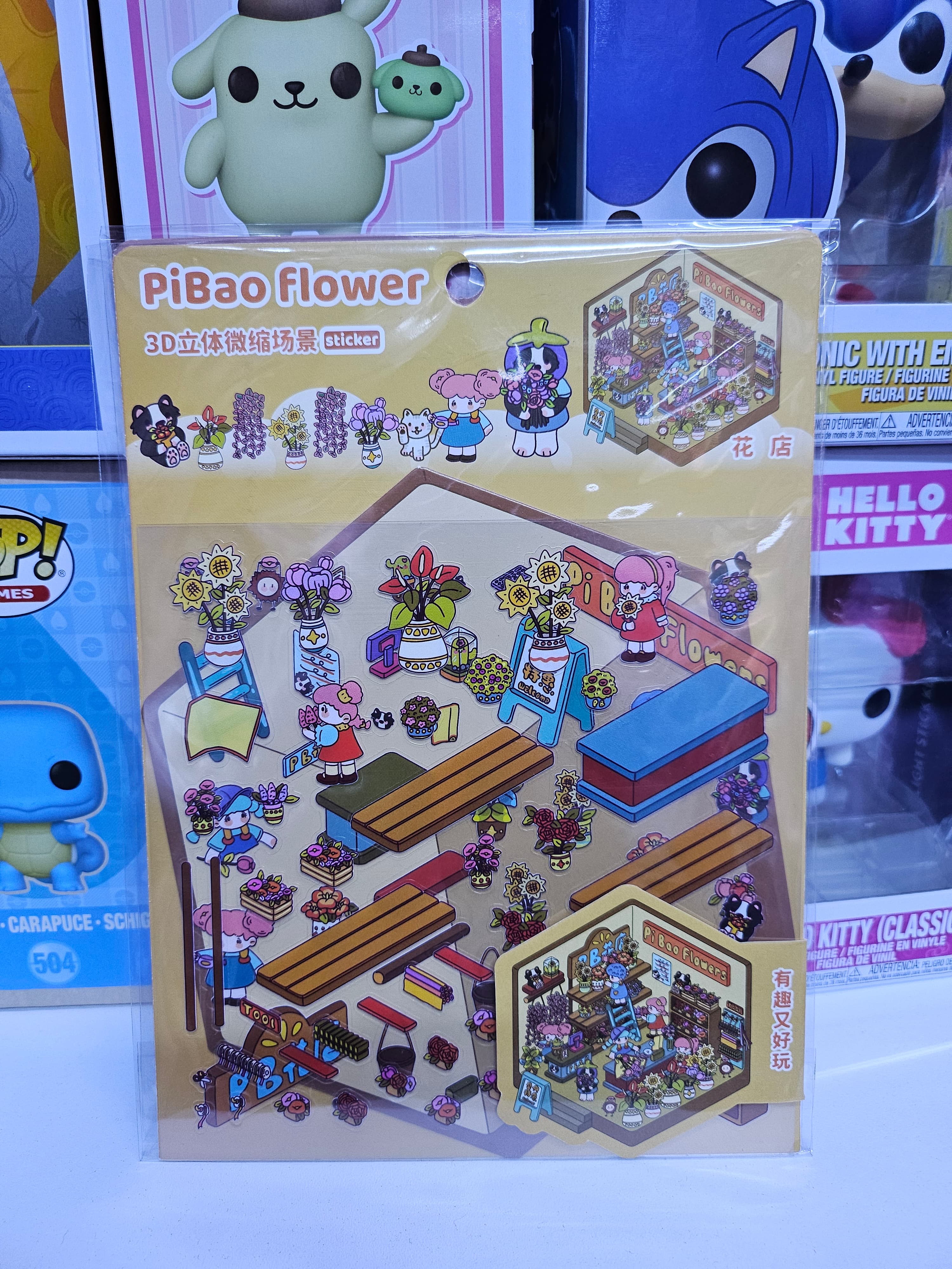 Stickers 3D scene kawaii 