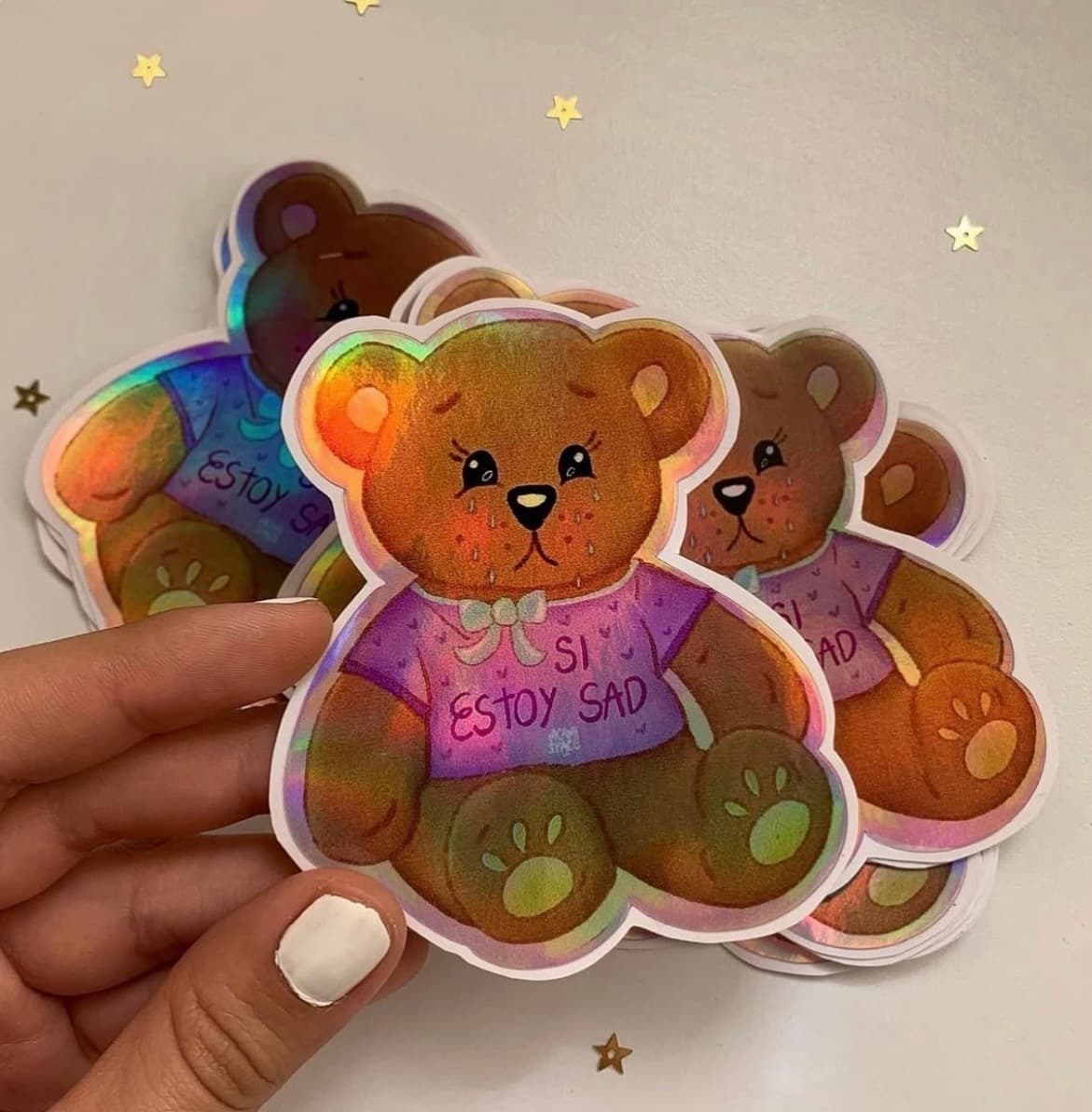 Sticker holográfico osito 🧸💕
