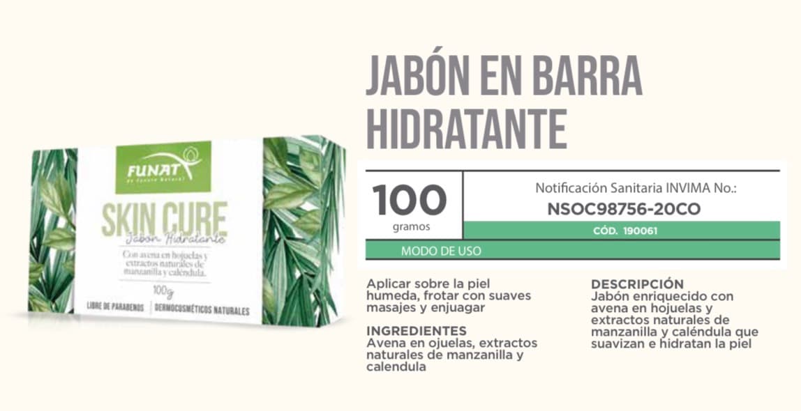 JABÓN EN BARRA HIDRATANTE 