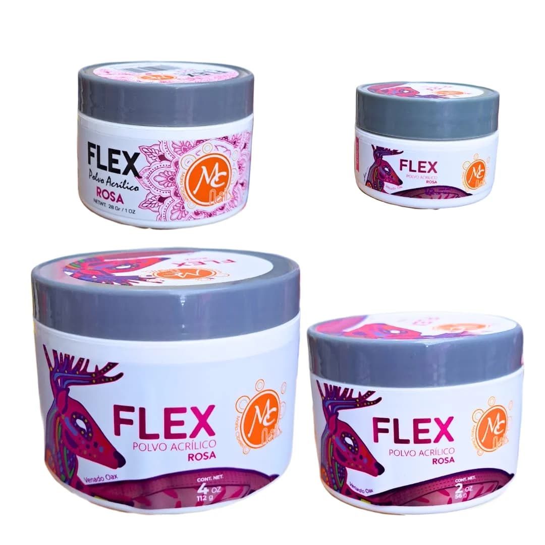 POLVO ACRÍLICO FLEX ROSA MC NAILS 