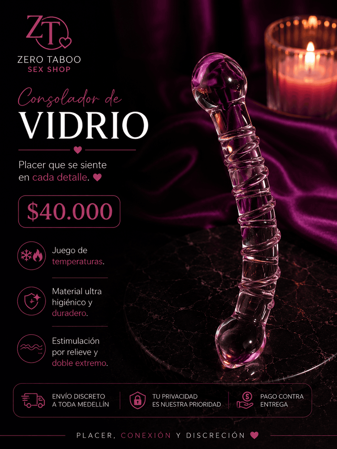 Estimulador de Vidrio Borosilicato