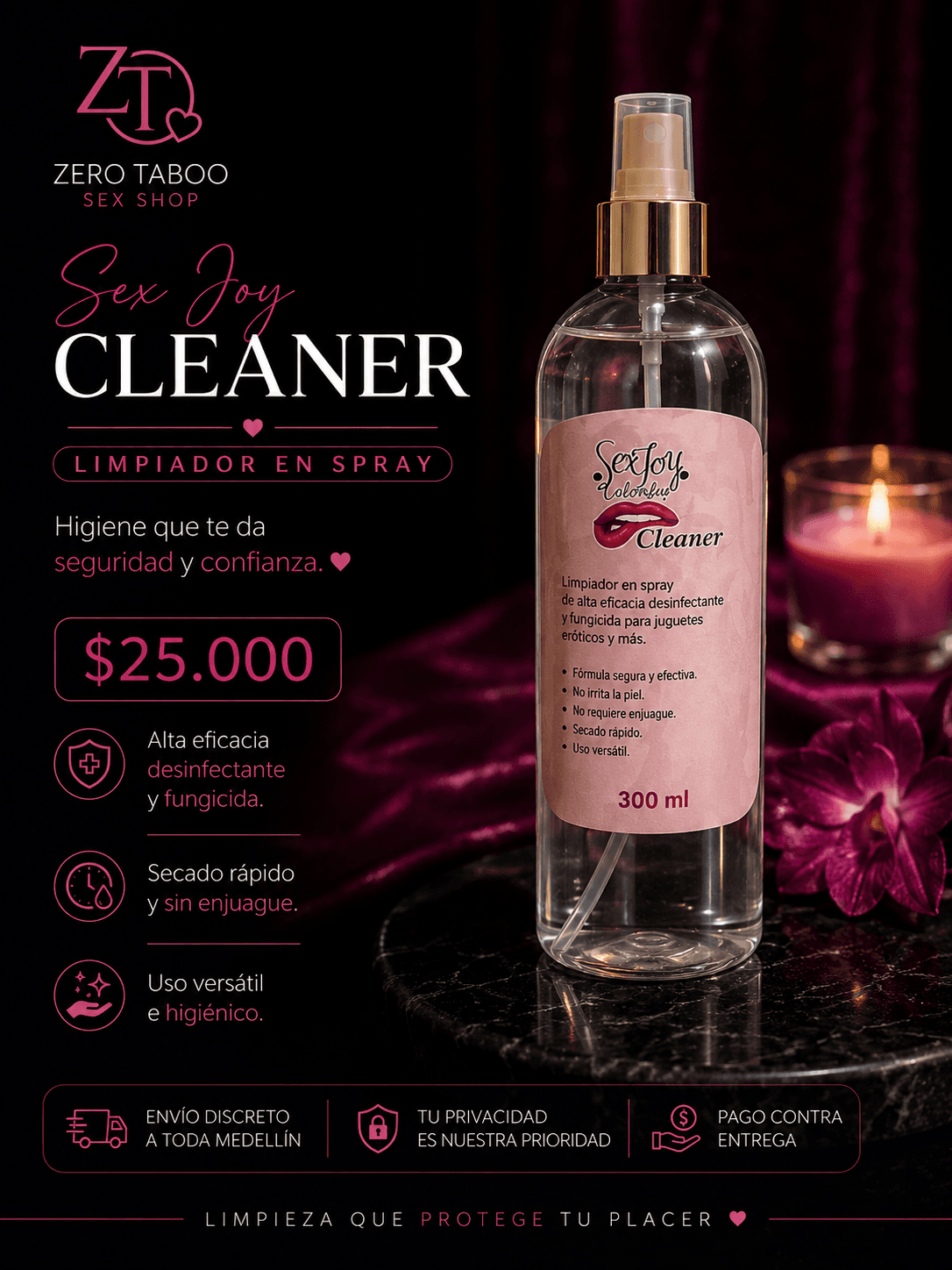 Spray Desinfectante SexJoy Cleaner