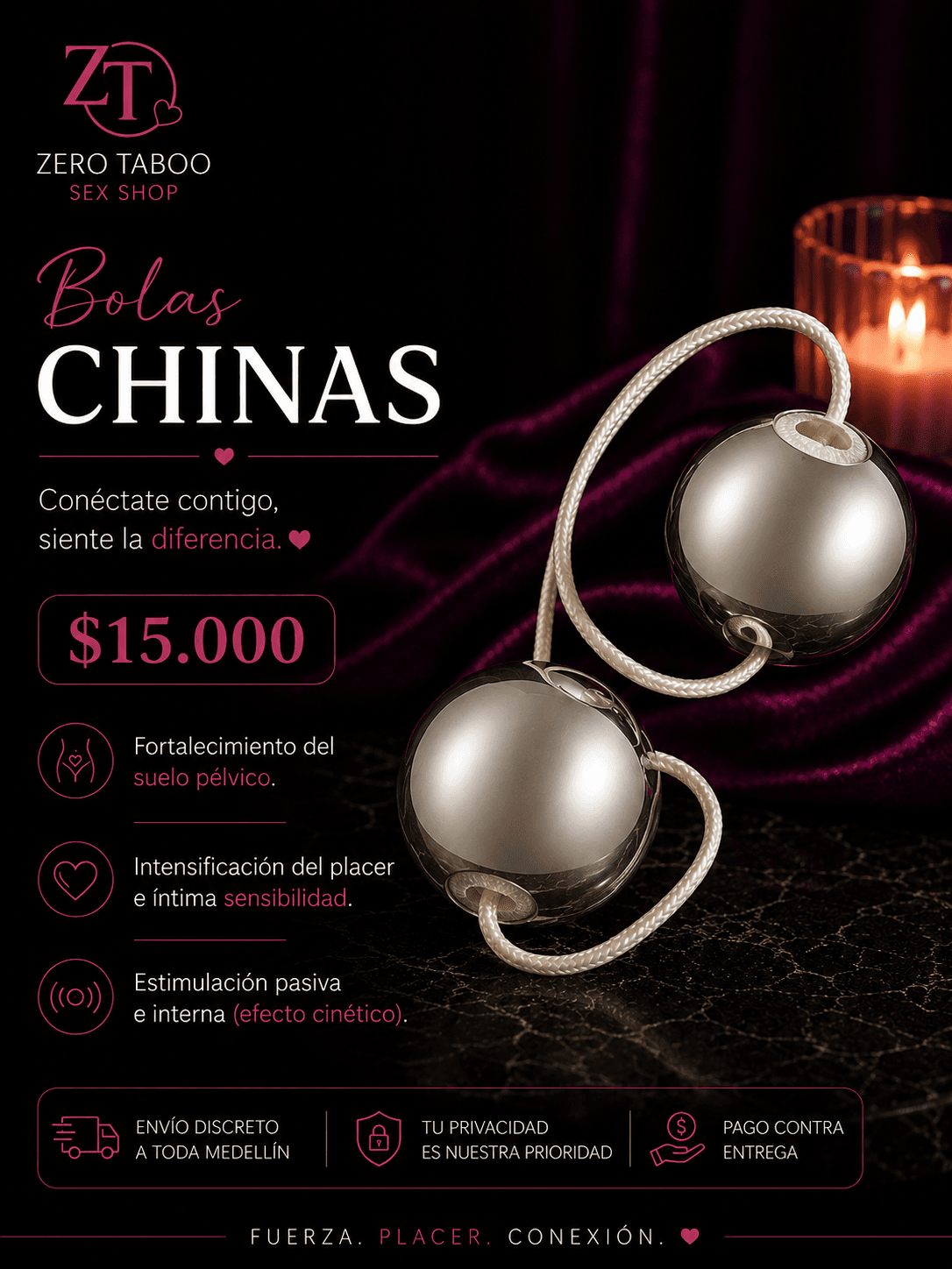 Bolas Chinas Metálicas de Bienestar y Placer
