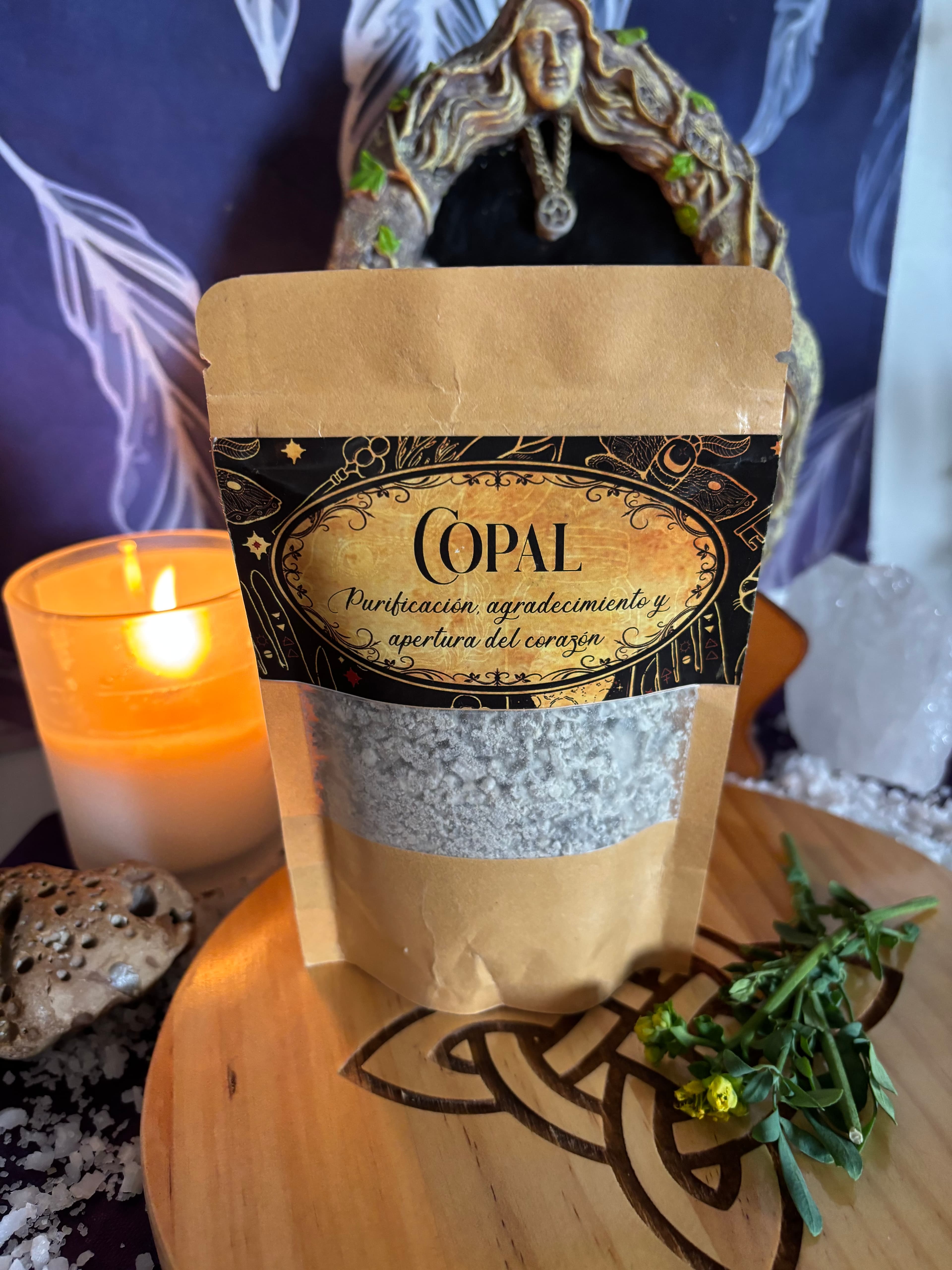 Paquete Resina de Copal, purificación 