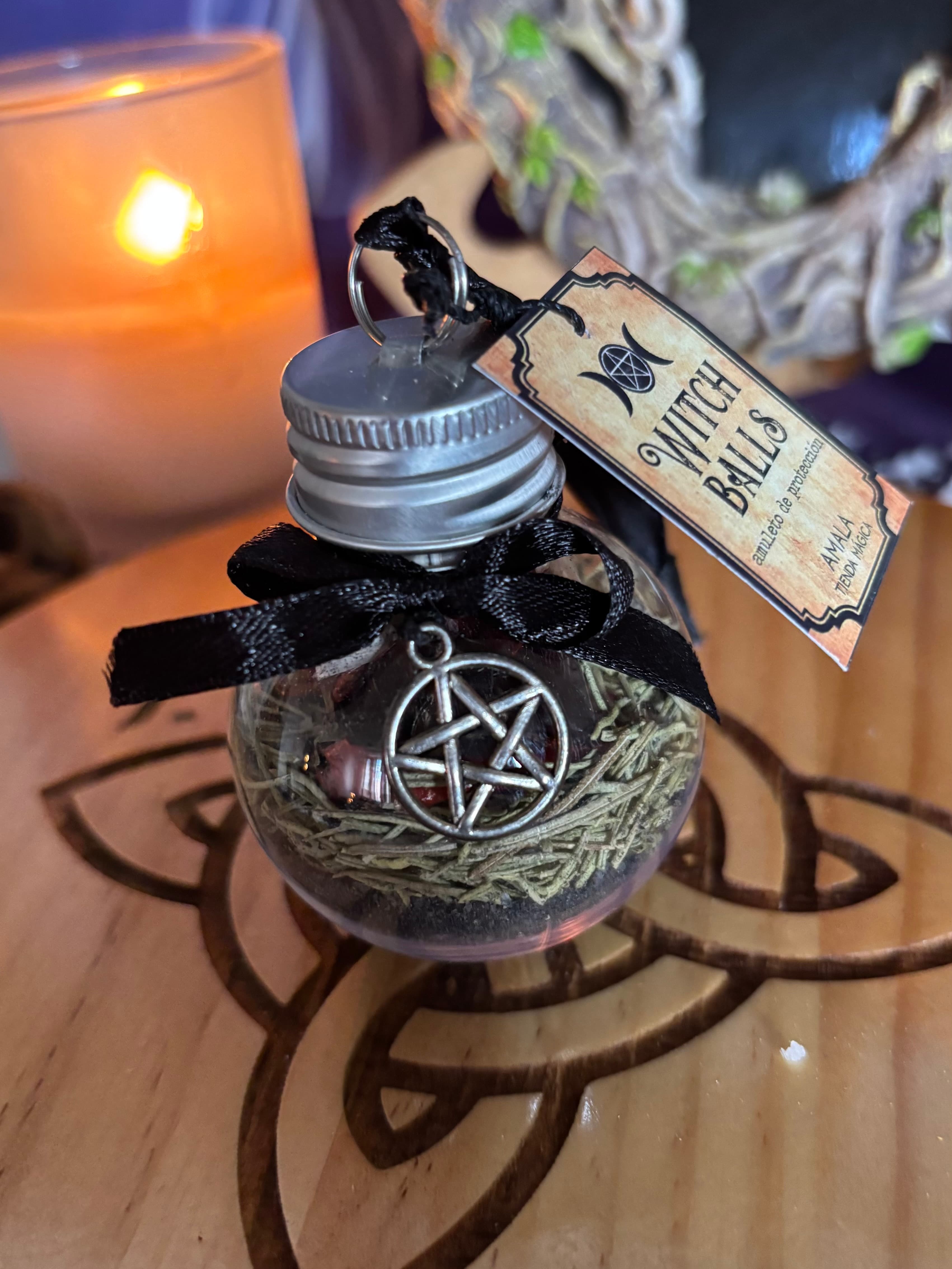 Witch ball protección, amuleto