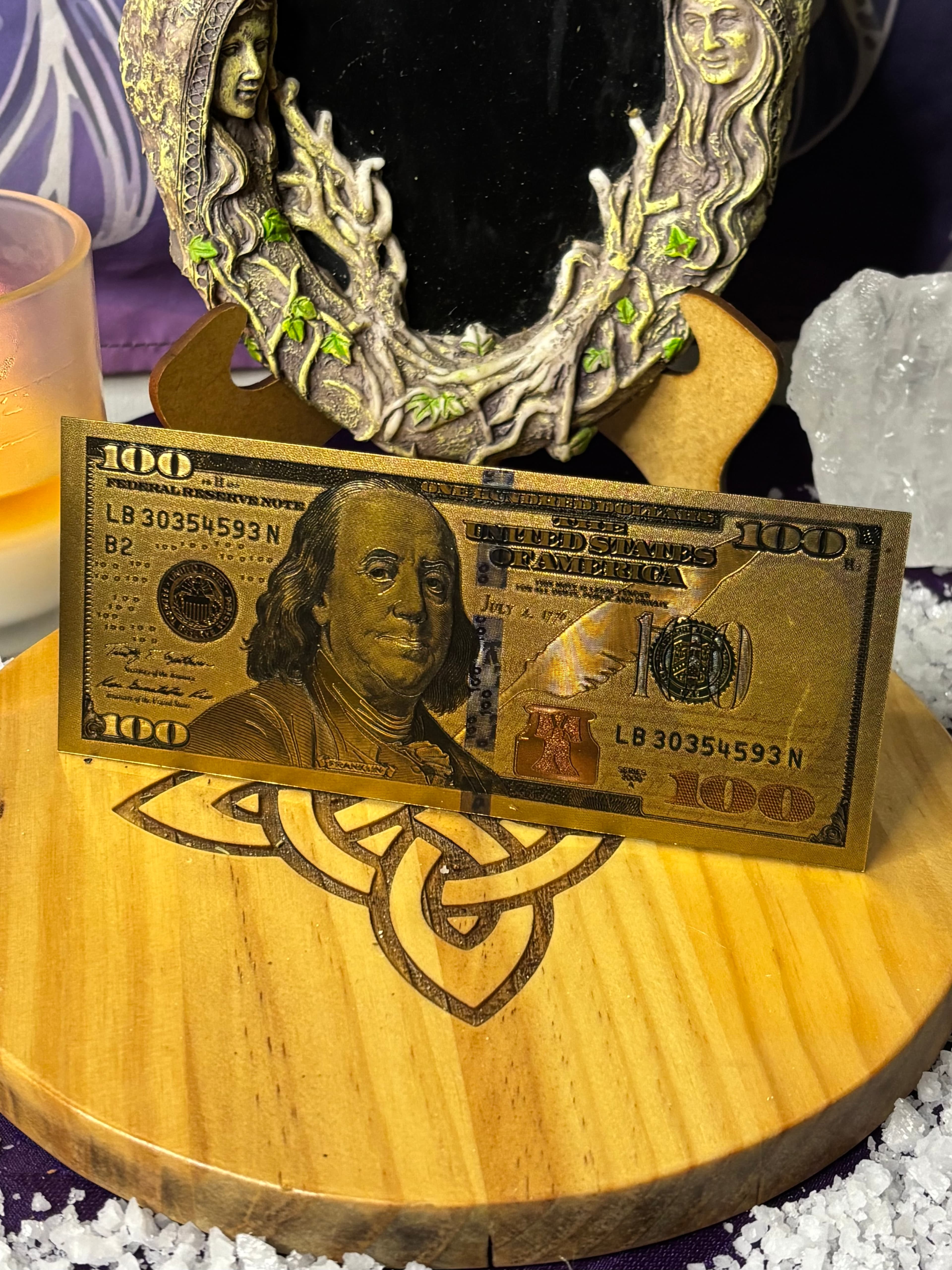 Billete Dorado de Abundancia: Imán de Prosperidad
