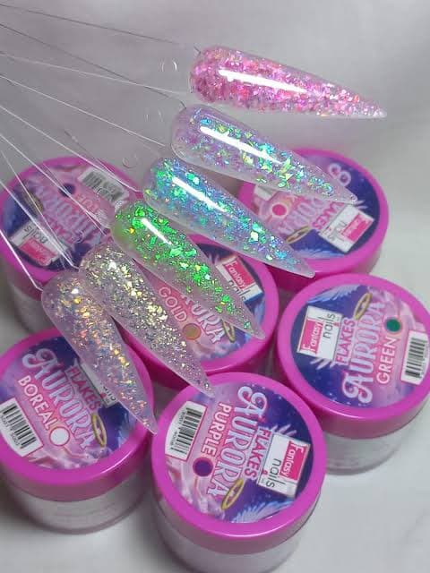 ACRILICO FLAKES AURORA FANTASY NAILS