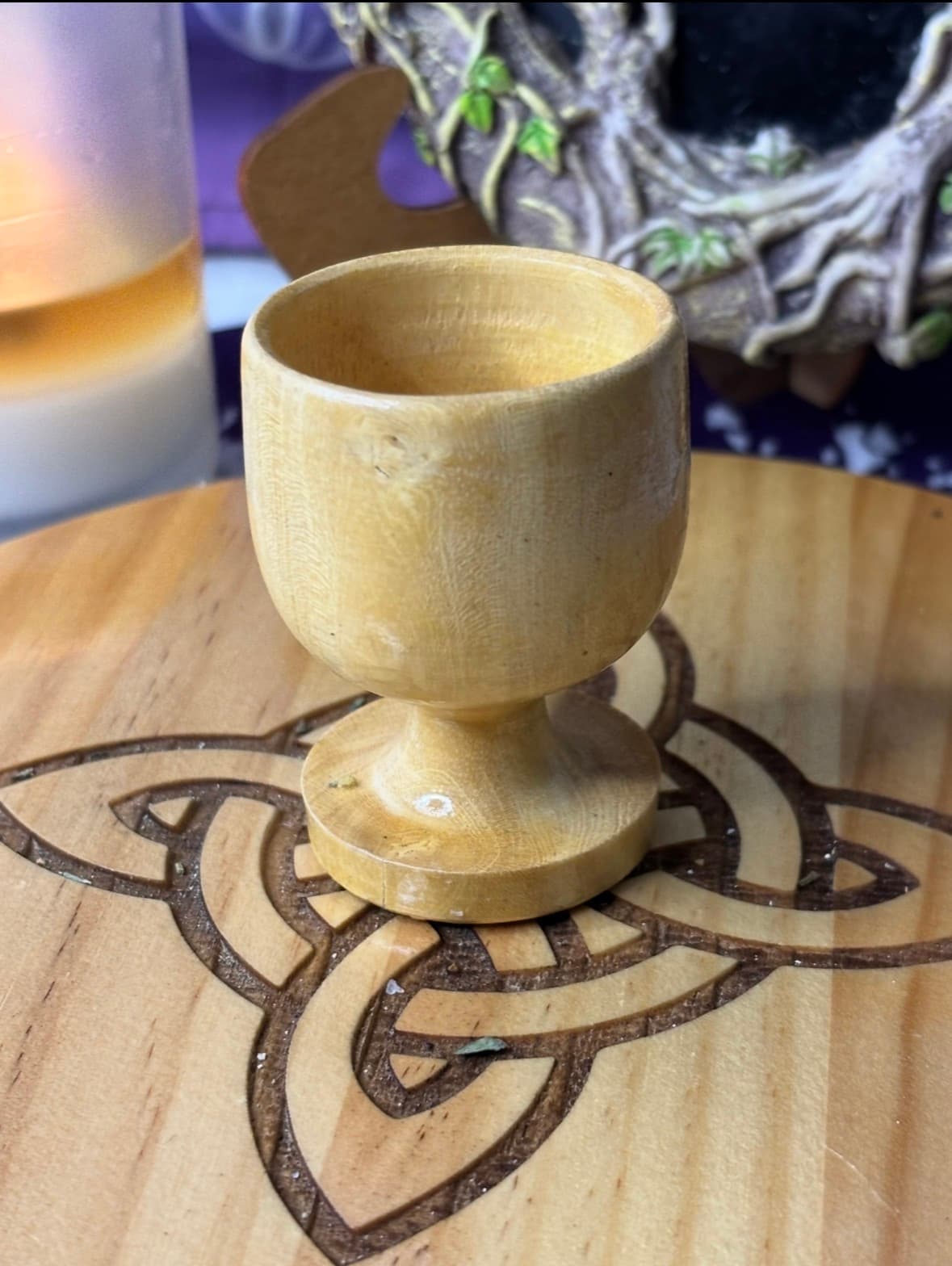 Copa de madera para altar