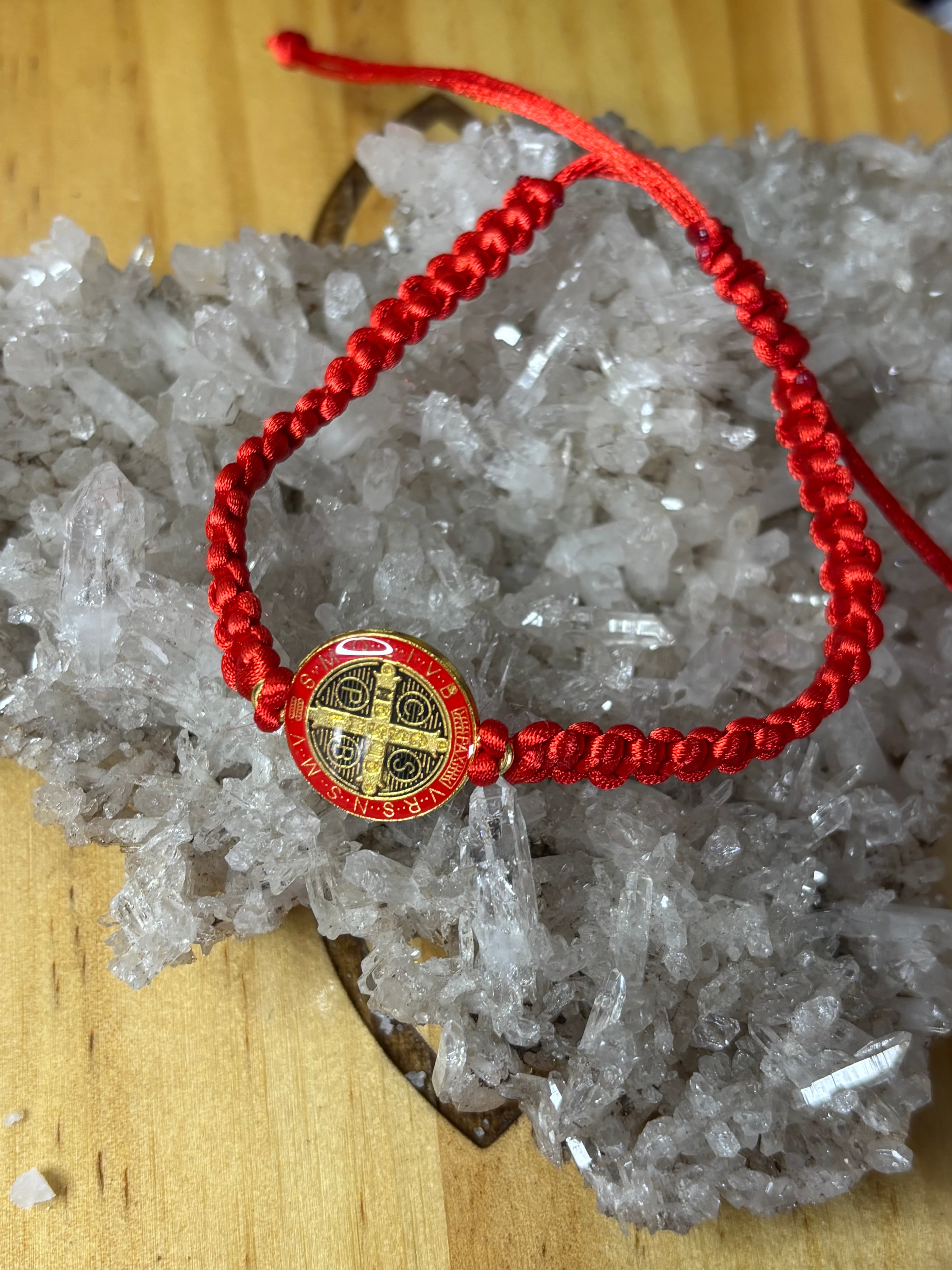 Pulsera medalla de San Benito, protección 