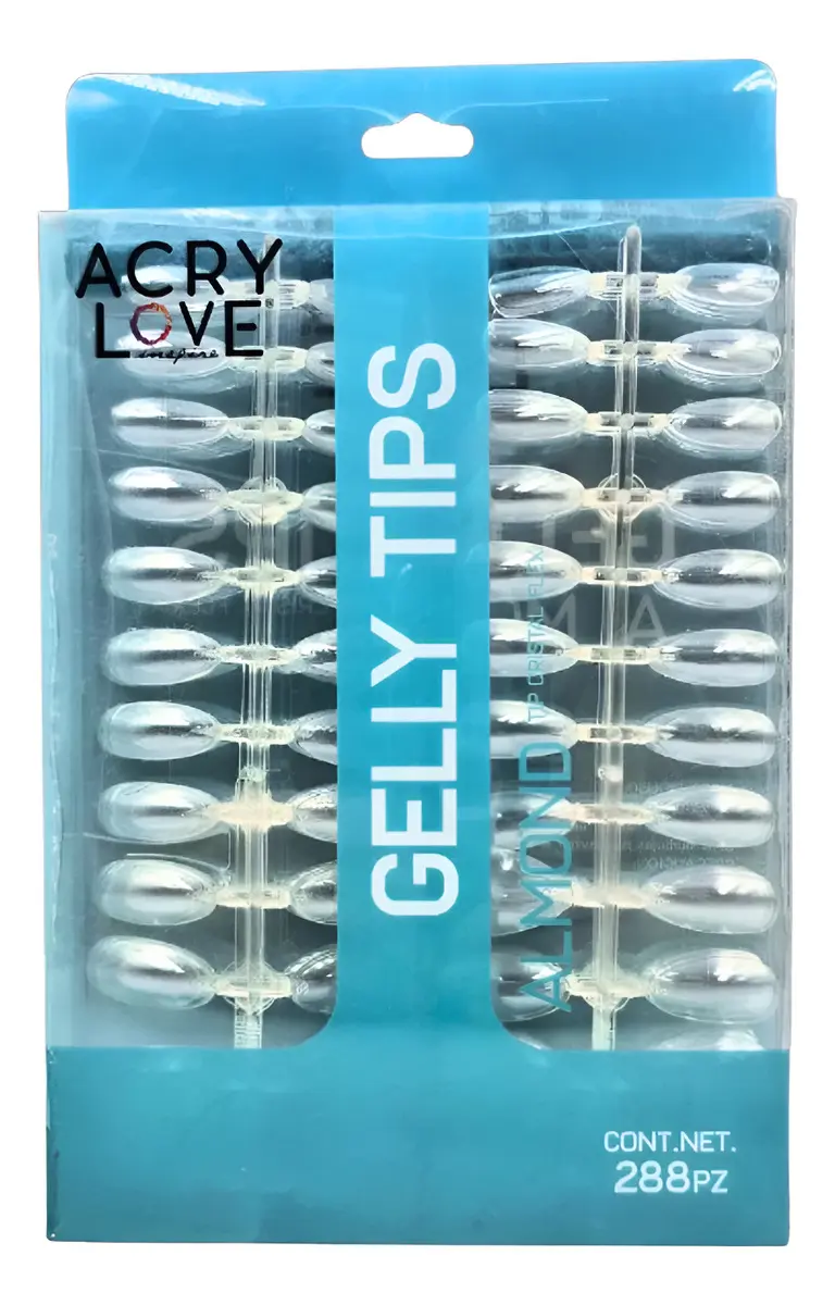 GELLY TIP ALMOND CRISTAL ACRY LOVE