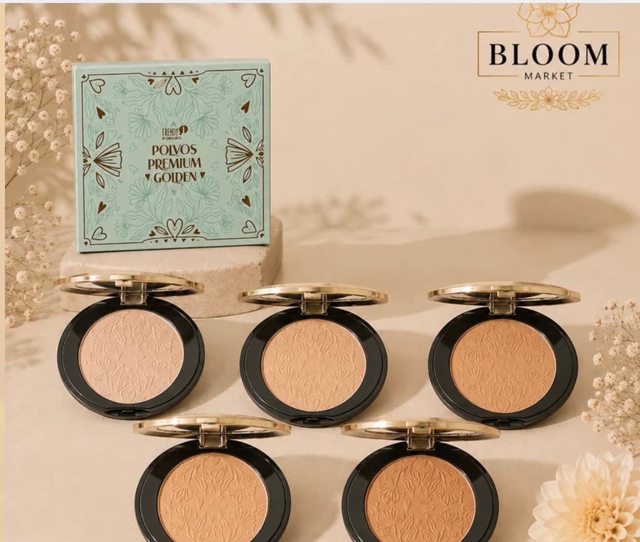 Polvos Compactos Golden Trendy