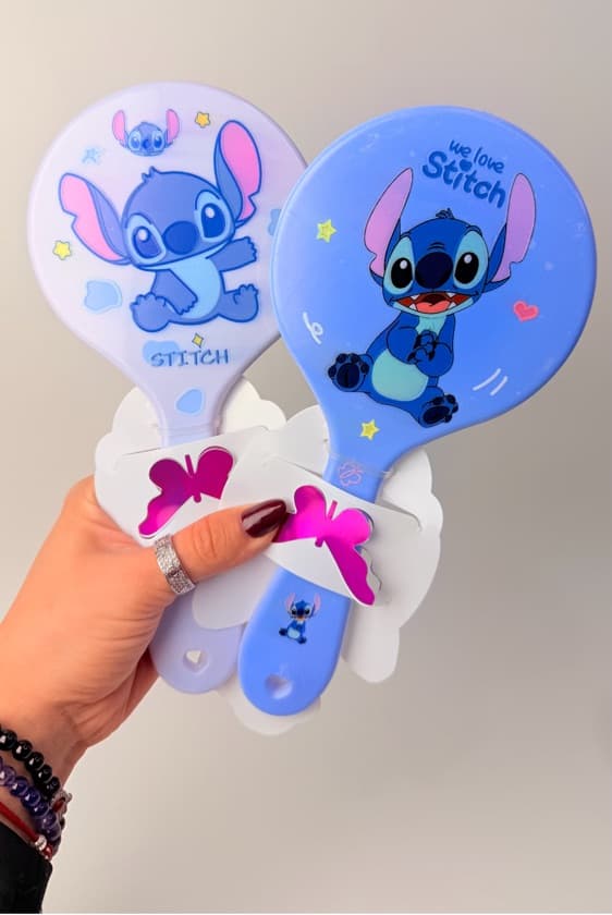 Cepillo redondo Stitch y Hello Kitty