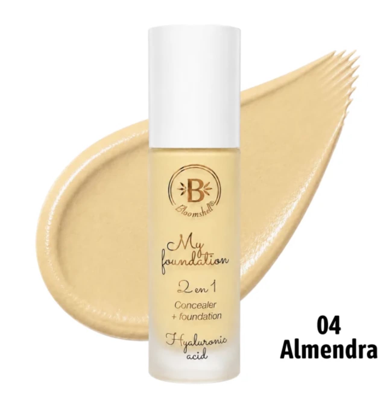 BASE LIQUIDA 2EN1 TONO 04 ALMENDRA BLOOMSHELL