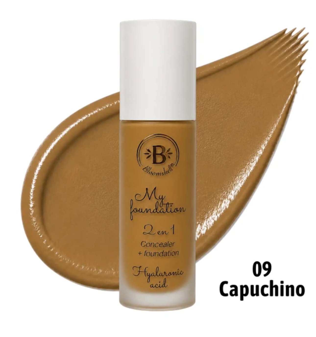 BASE LIQUIDA 2EN1 TONO 09 CAPUCHINO BLOOMSHELL
