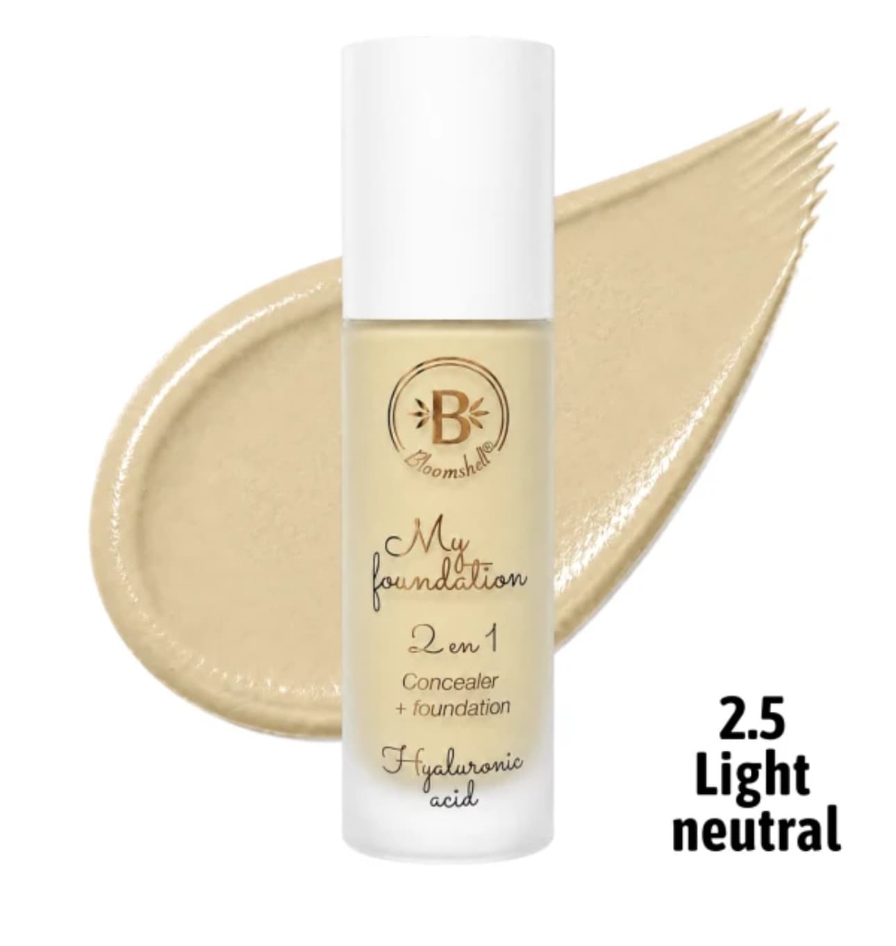BASE LIQUIDA 2EN1 TONO 2.5 LIGHT NEUTRAL BLOOMSHELL