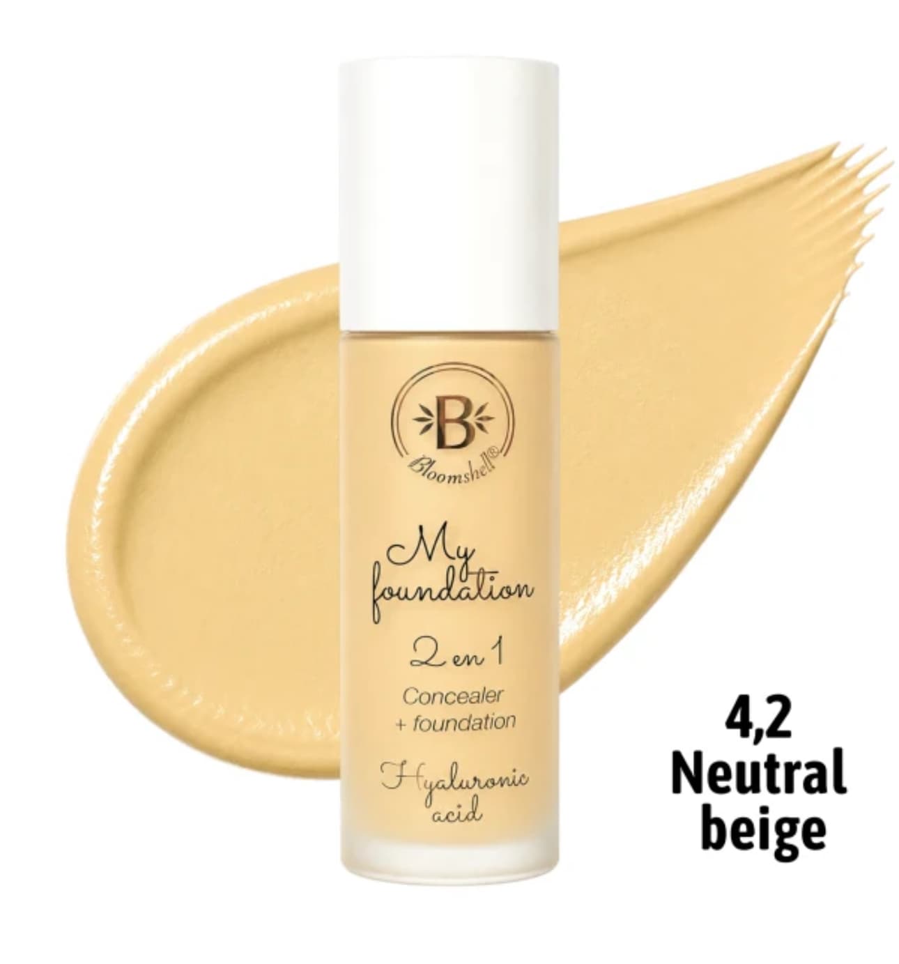  BASE LIQUIDA 2EN1 TONO 4.2 NEUTRAL BEIGE BLOOMSHELL